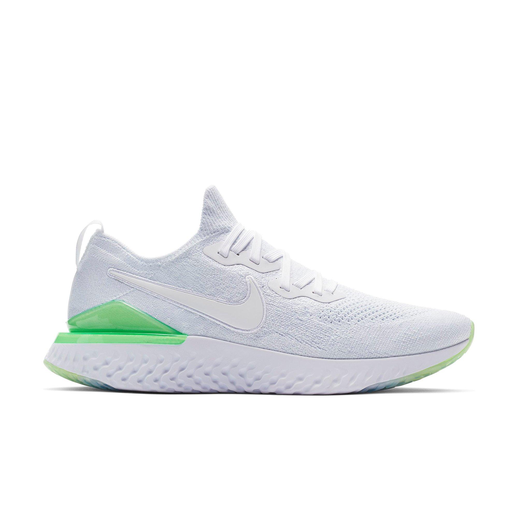 nike epic react white green