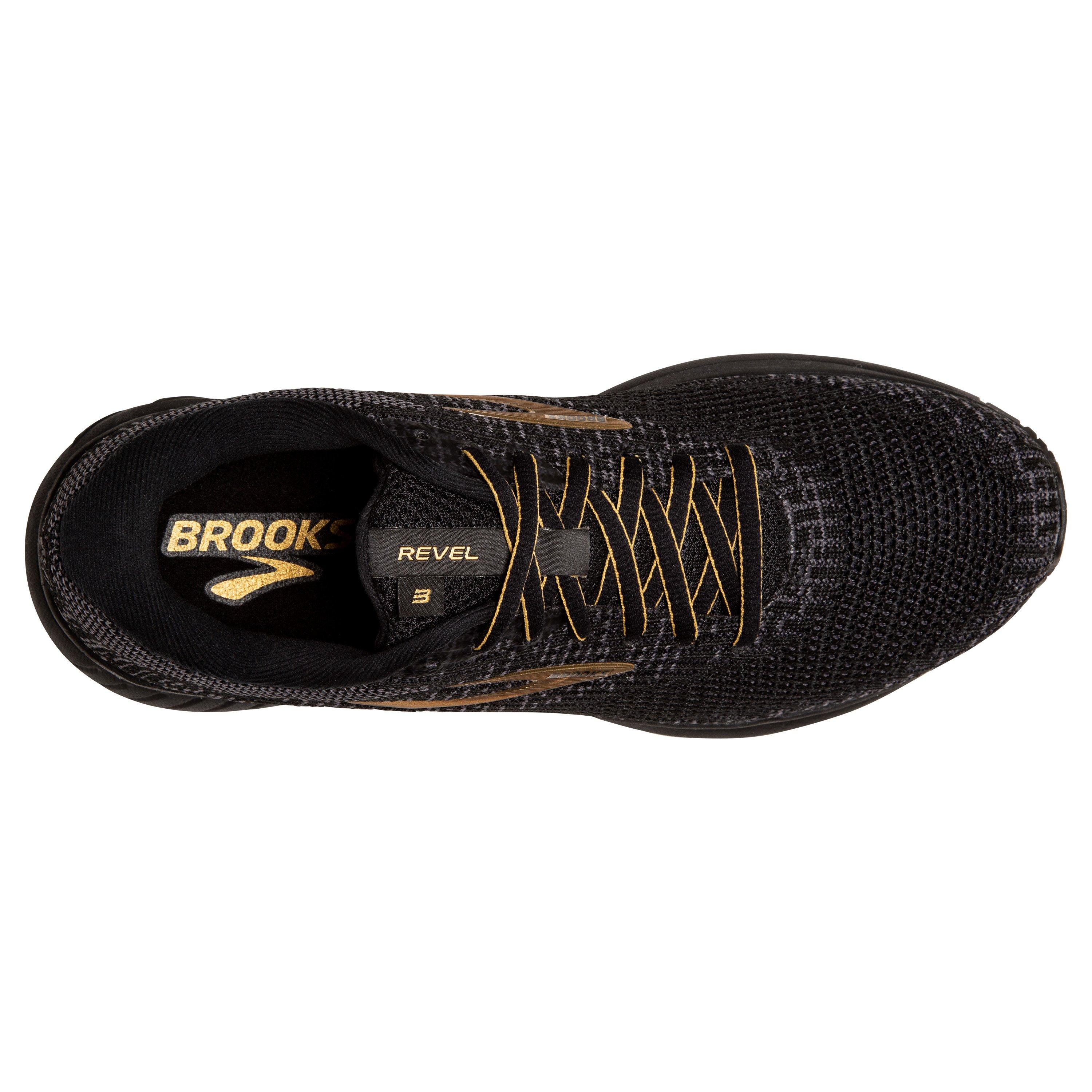 brooks revel 3 black and gold