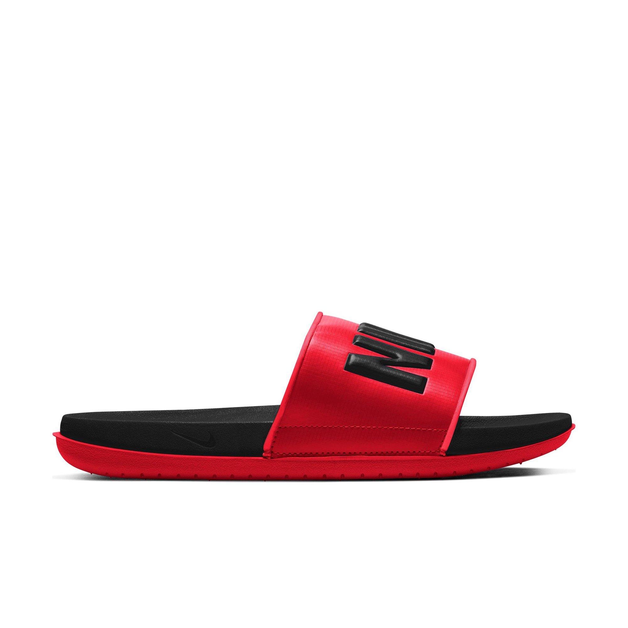 red nike slides