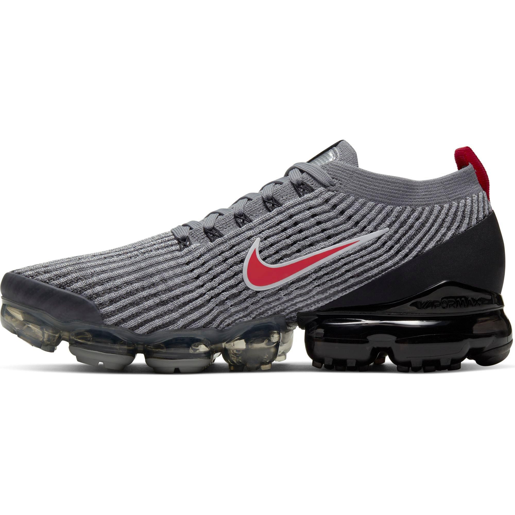 Air vapormax clearance flyknit grey red