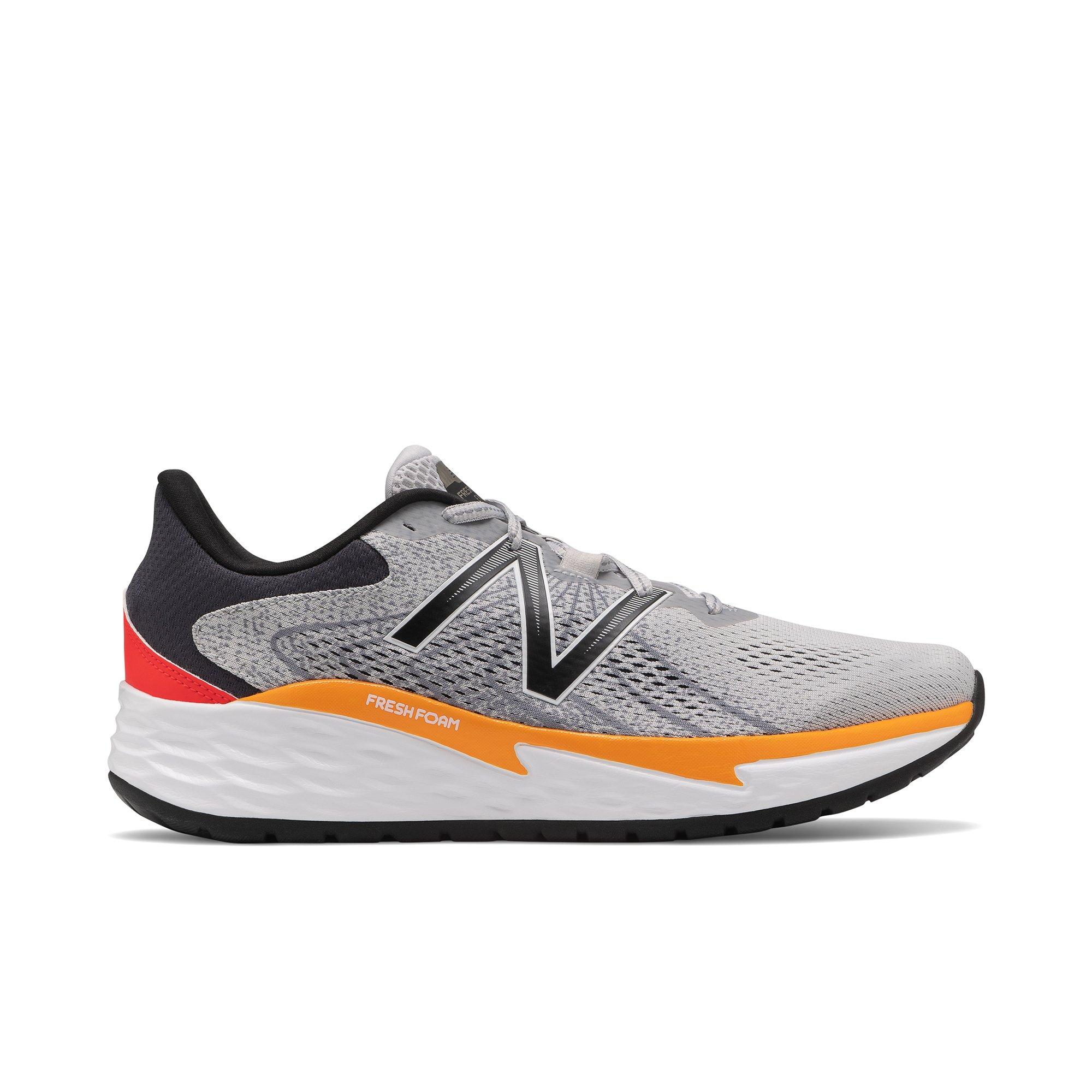 new balance men's fresh foam evare shoes grey with red