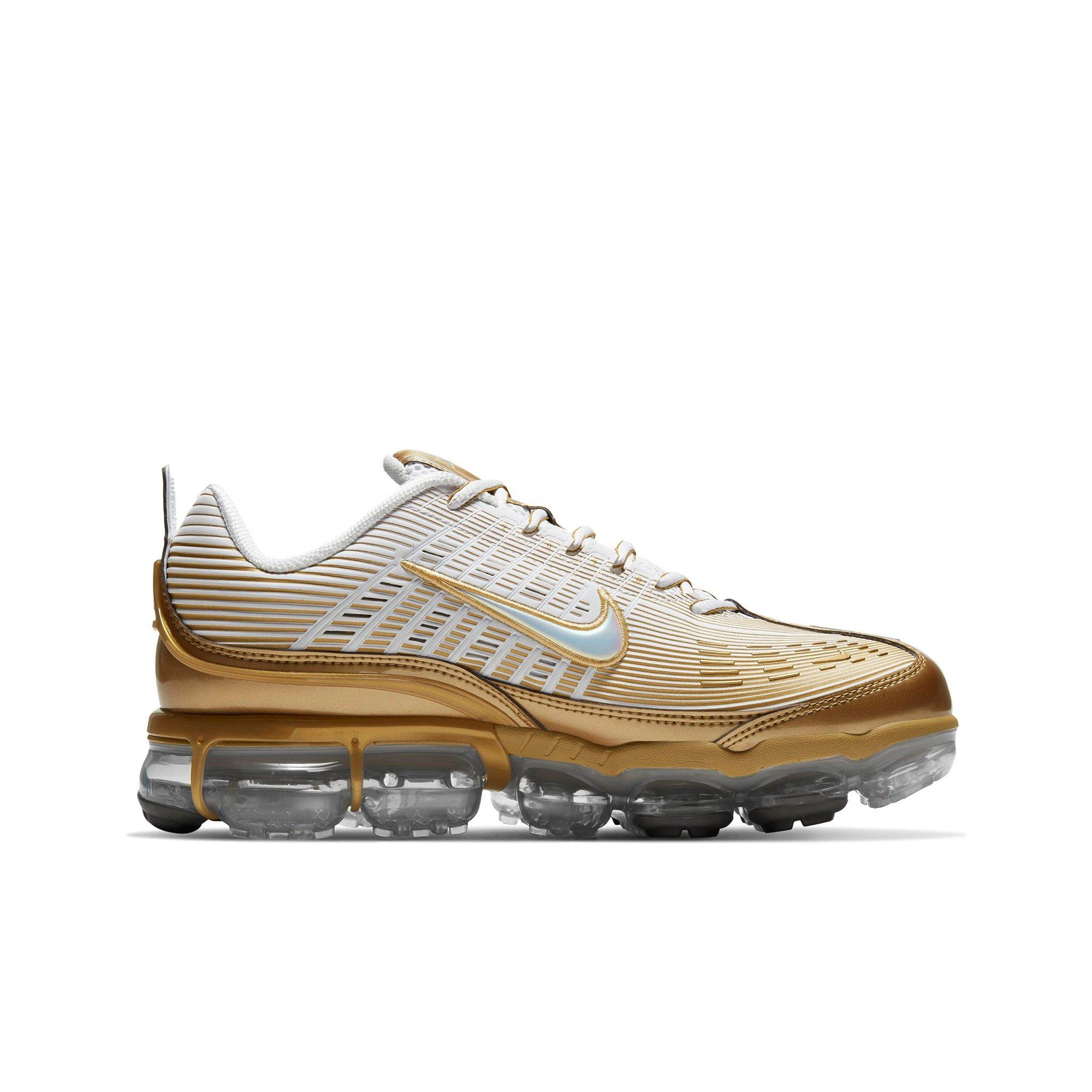 vapormax gold and white