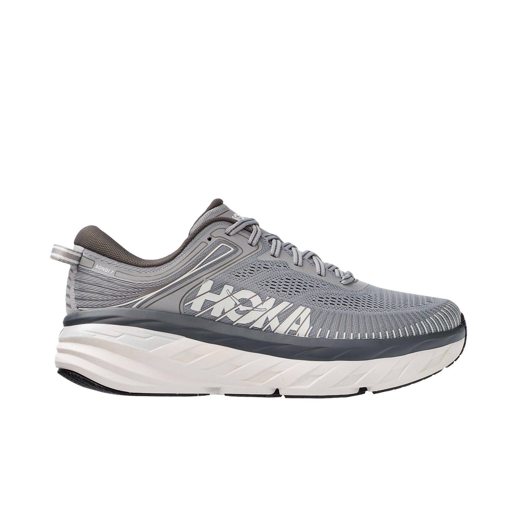 grey hoka running shoes