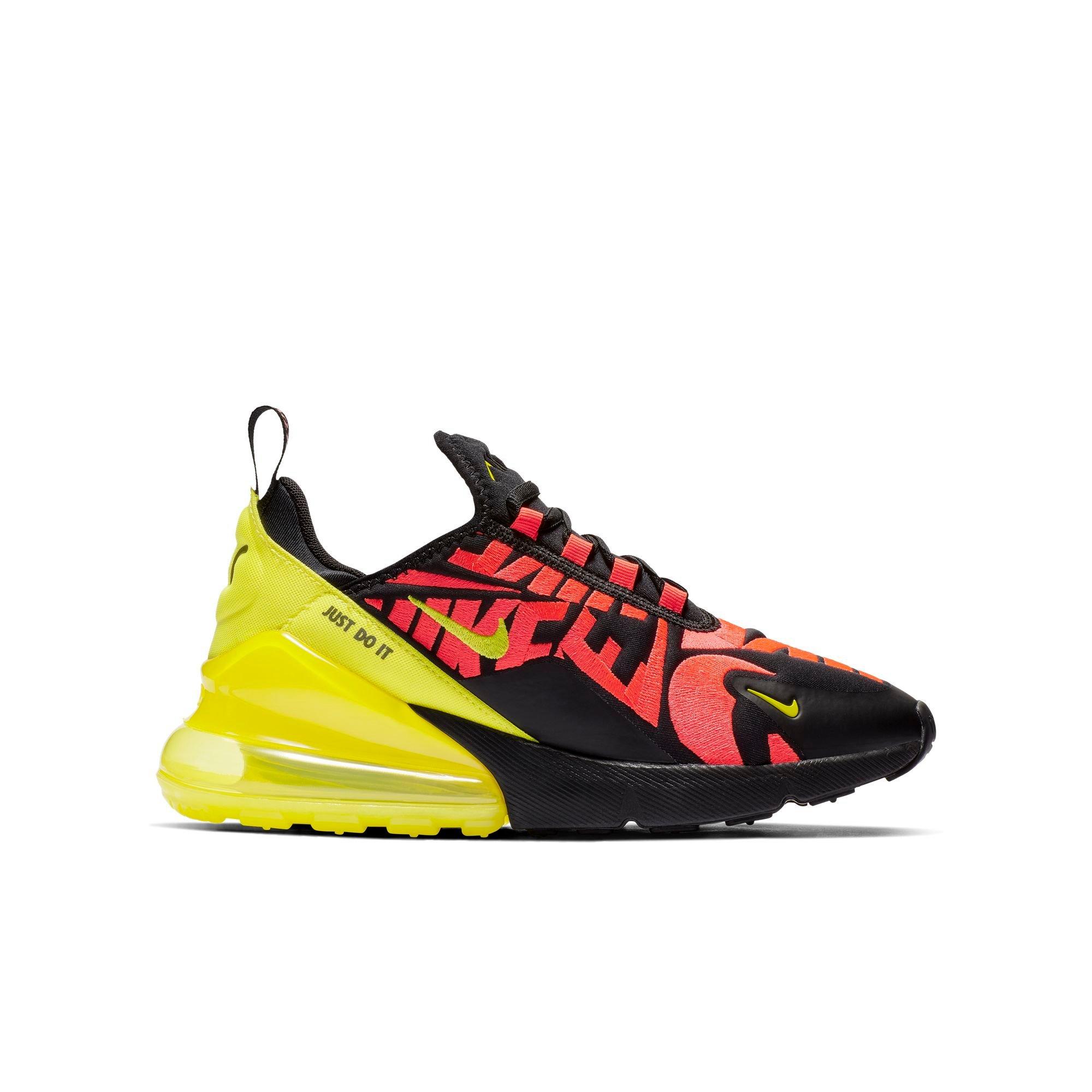 black and yellow air max 270