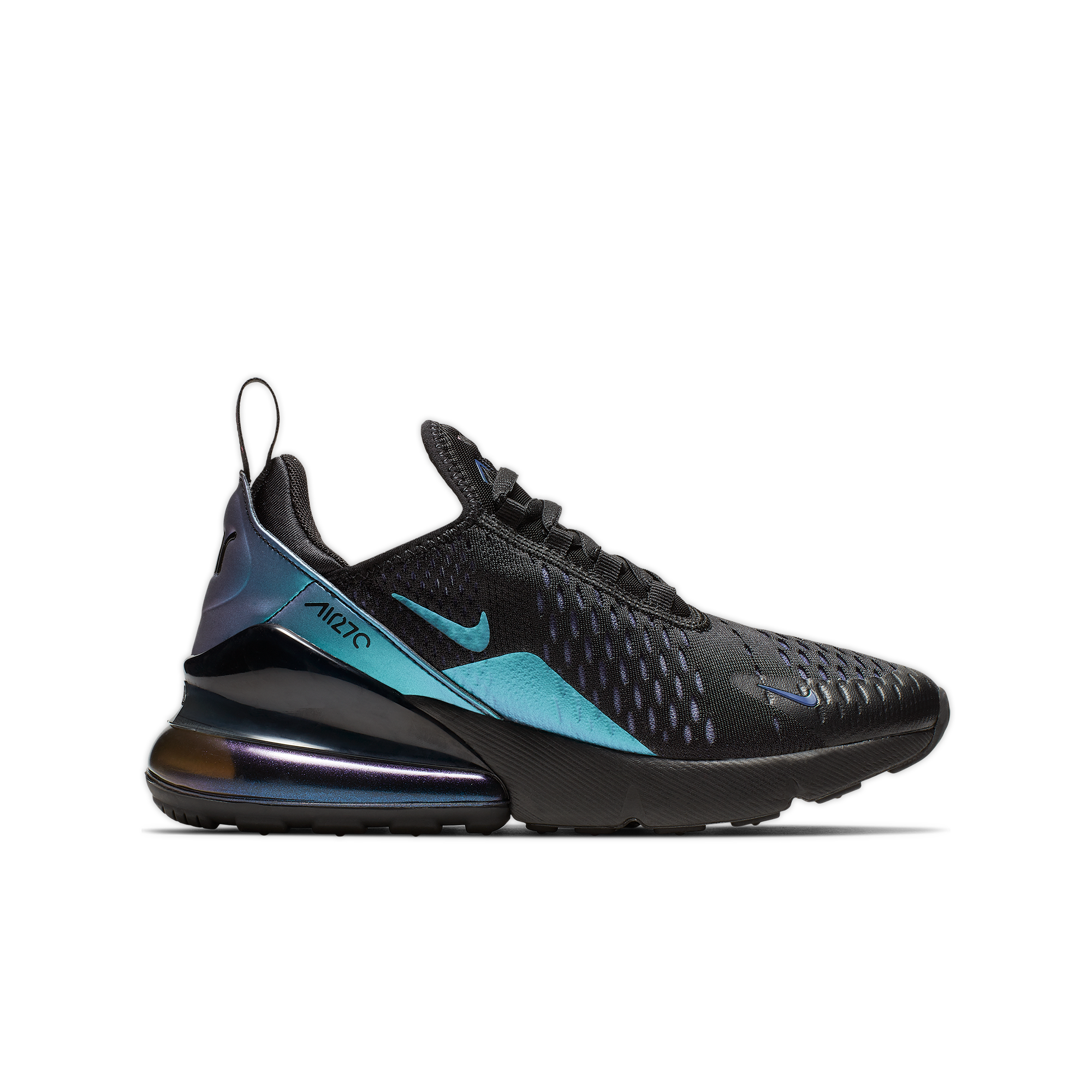 Nike air max 270 2025 black/laser fuchsia/regency purple women's