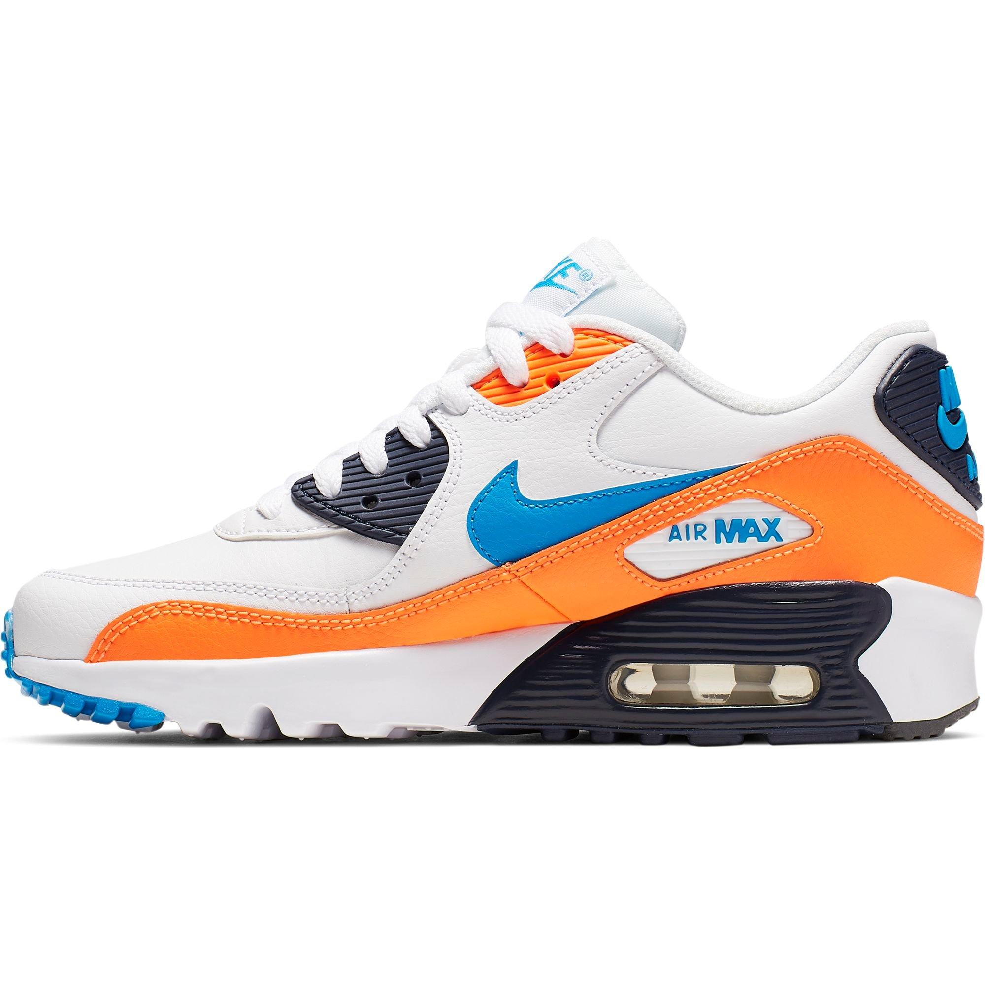white blue and orange air max