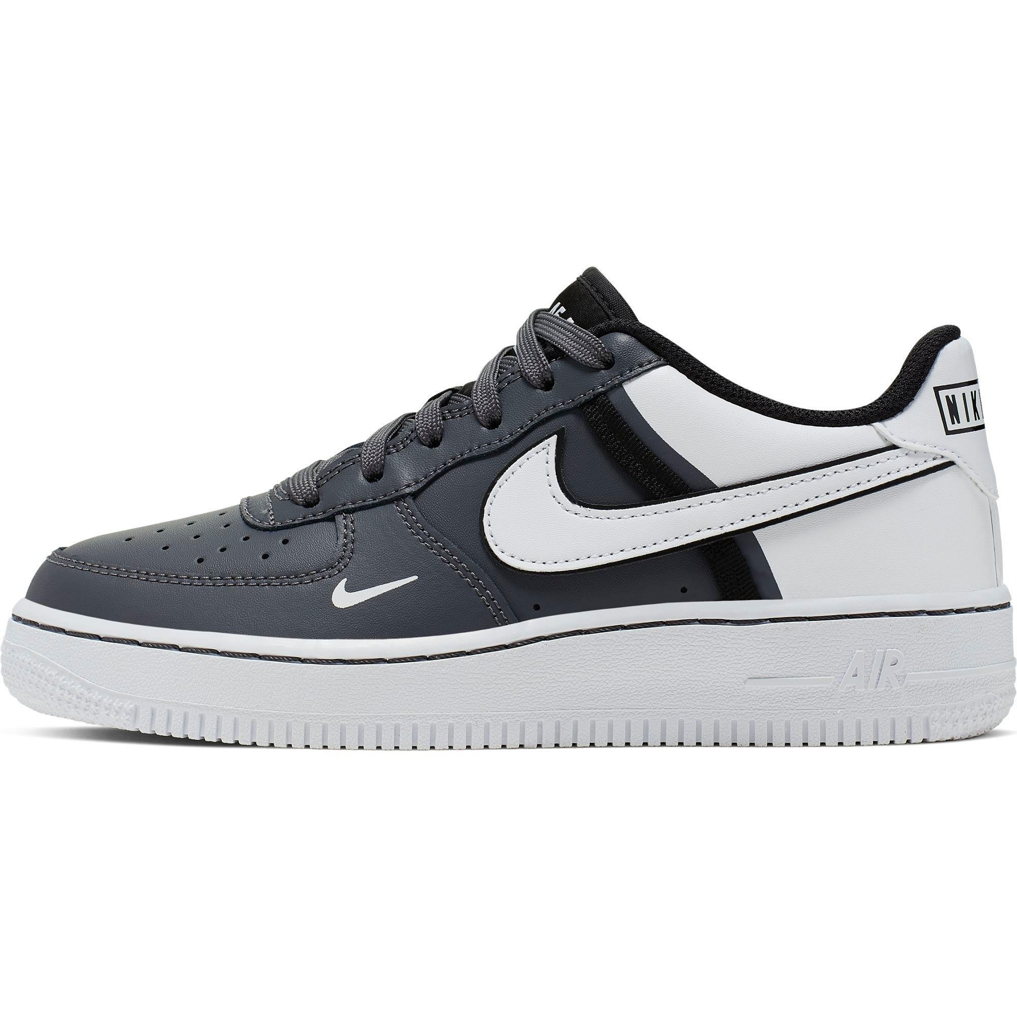nike air force 1 gray and black