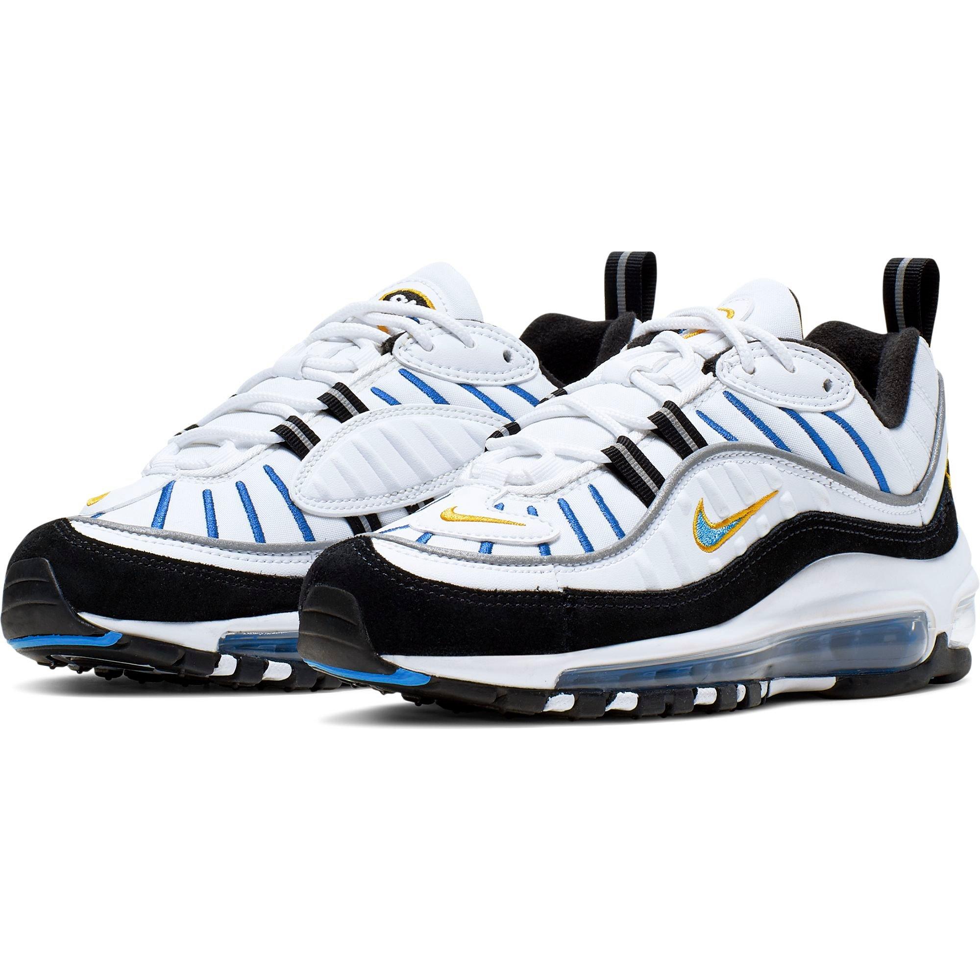 nike air max 98 white blue yellow