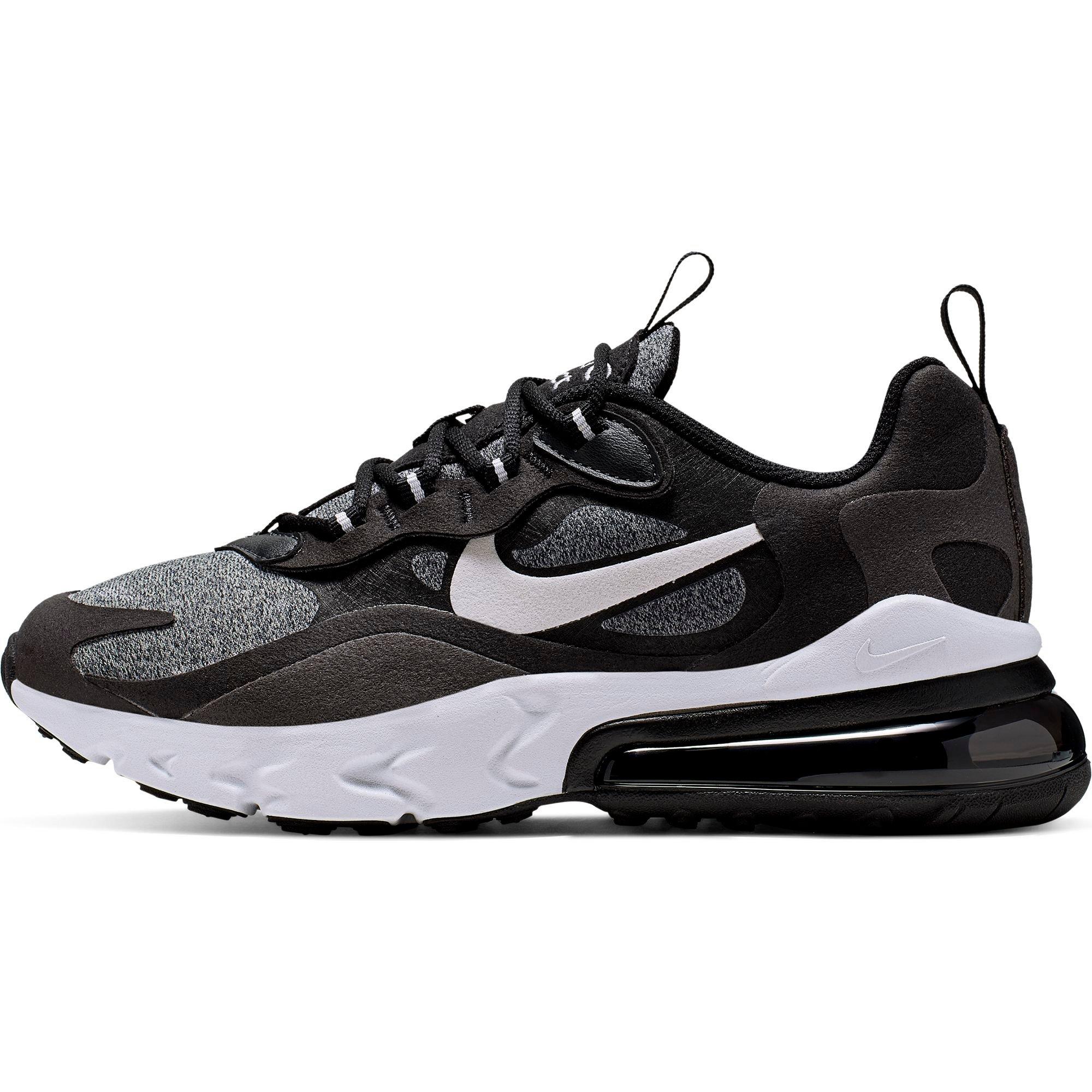 Nike Air Max 270 React Black Vast Grey Noir Grade School Kids Shoe Hibbett City Gear