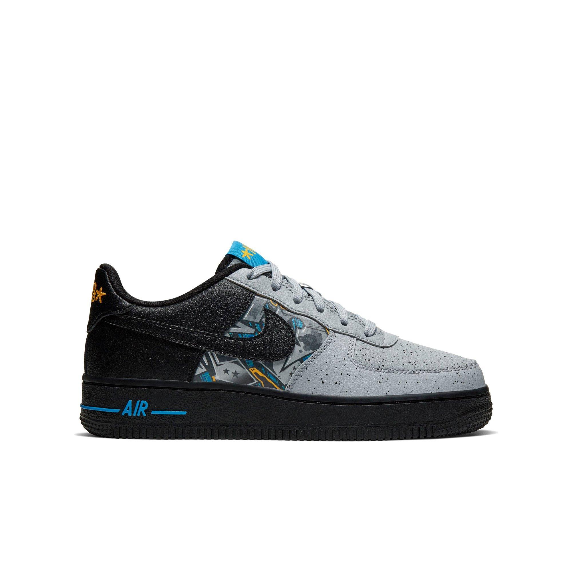 black and blue air force 1s