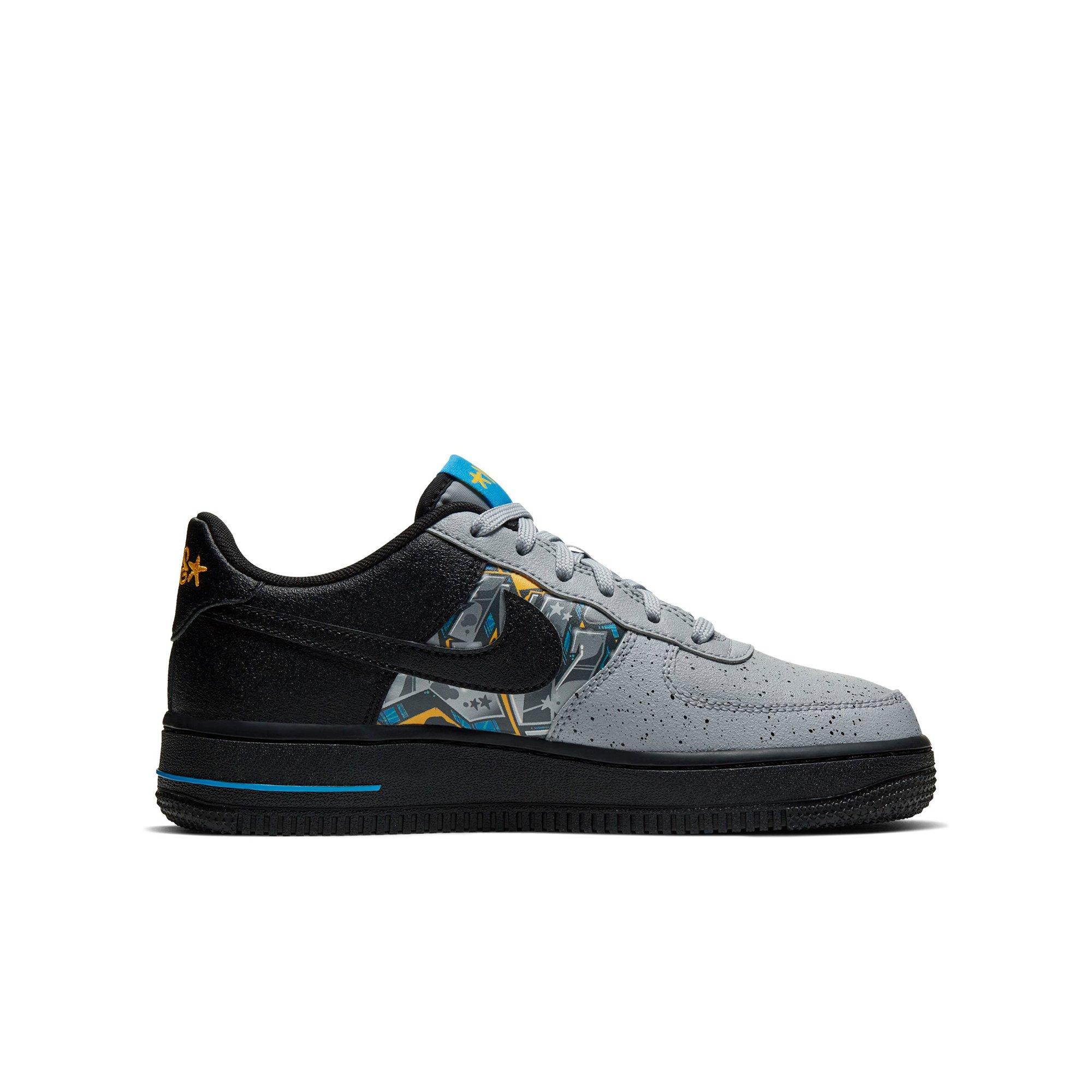 black and blue air force 1s