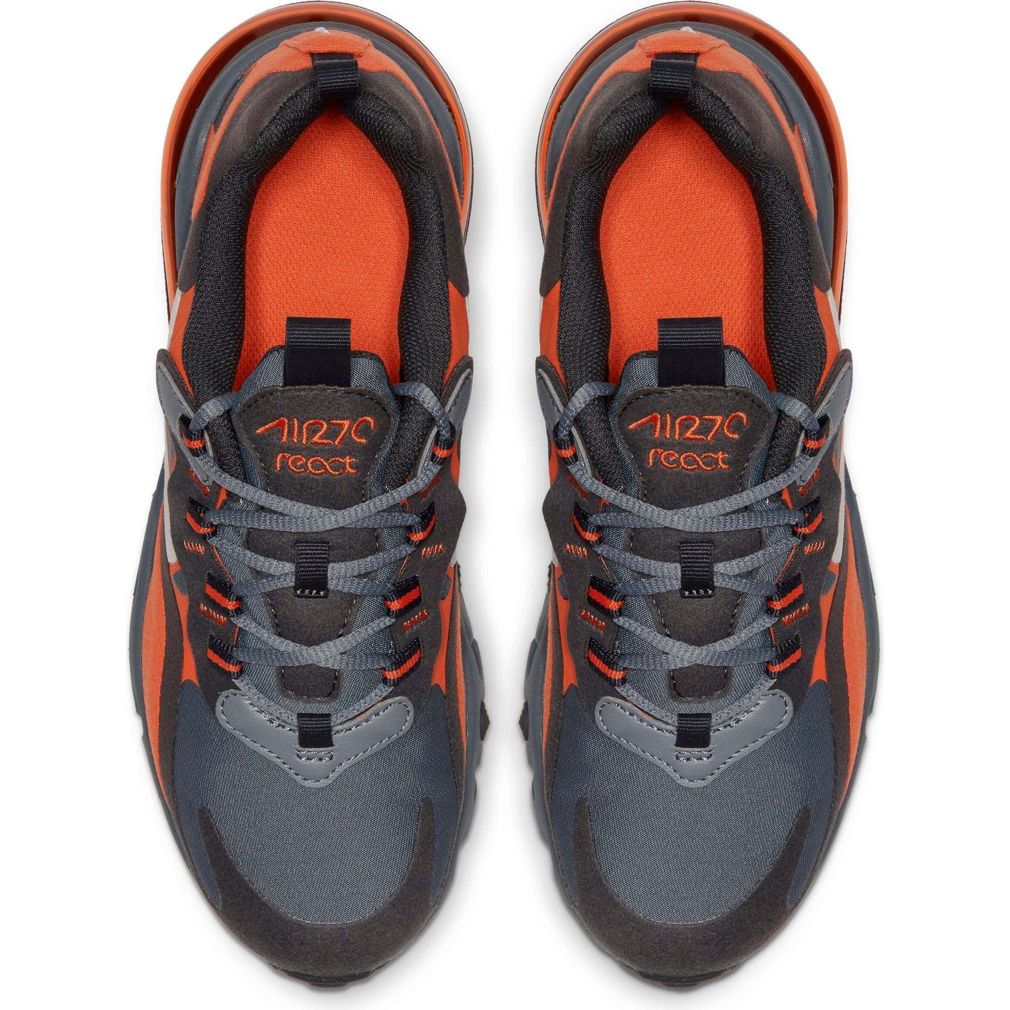 nike 270 react grey and orange