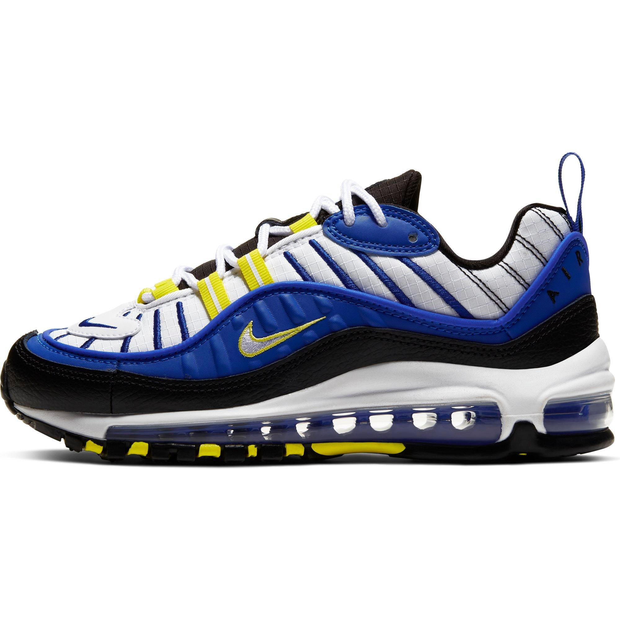 Nike Air Max 98 Blue Black White Grade School Boys Shoe Hibbett City Gear