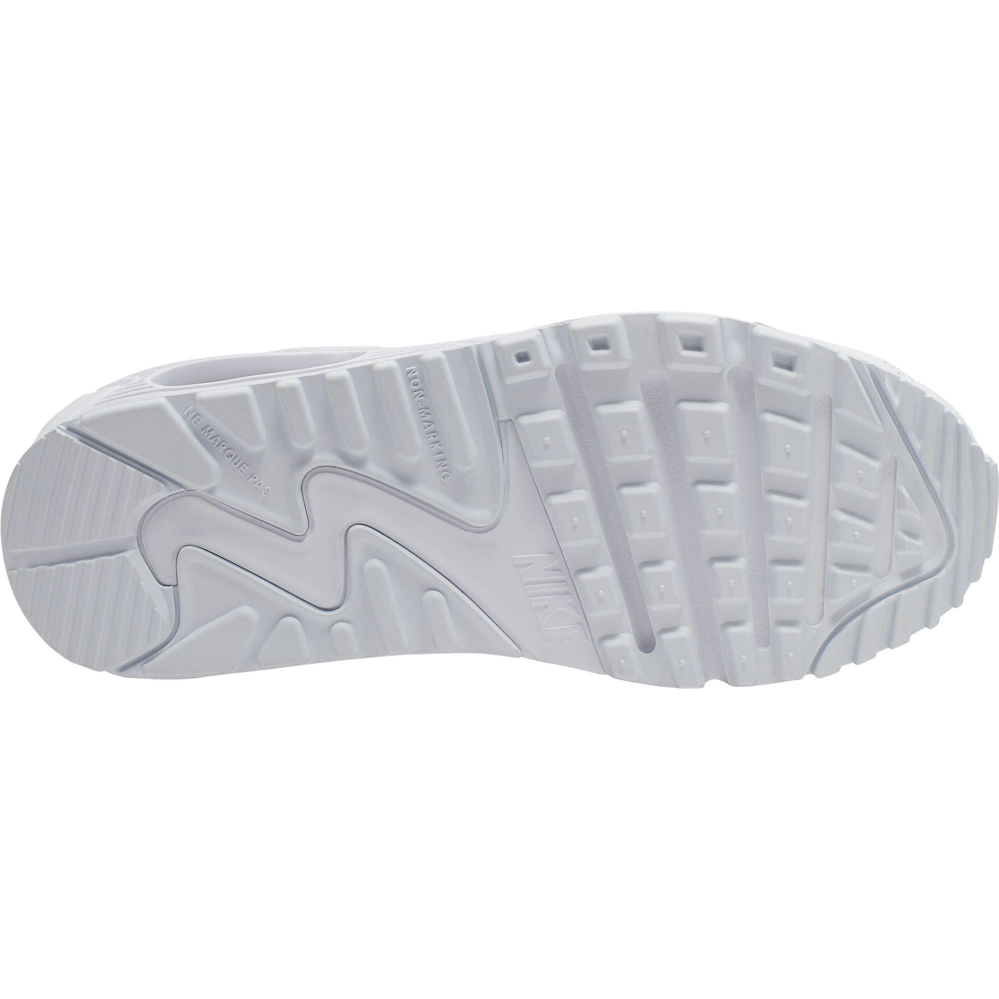 Nike Air Max 90 LTR "White" Grade School Kids Shoe - WHITE Thumbnail View 3