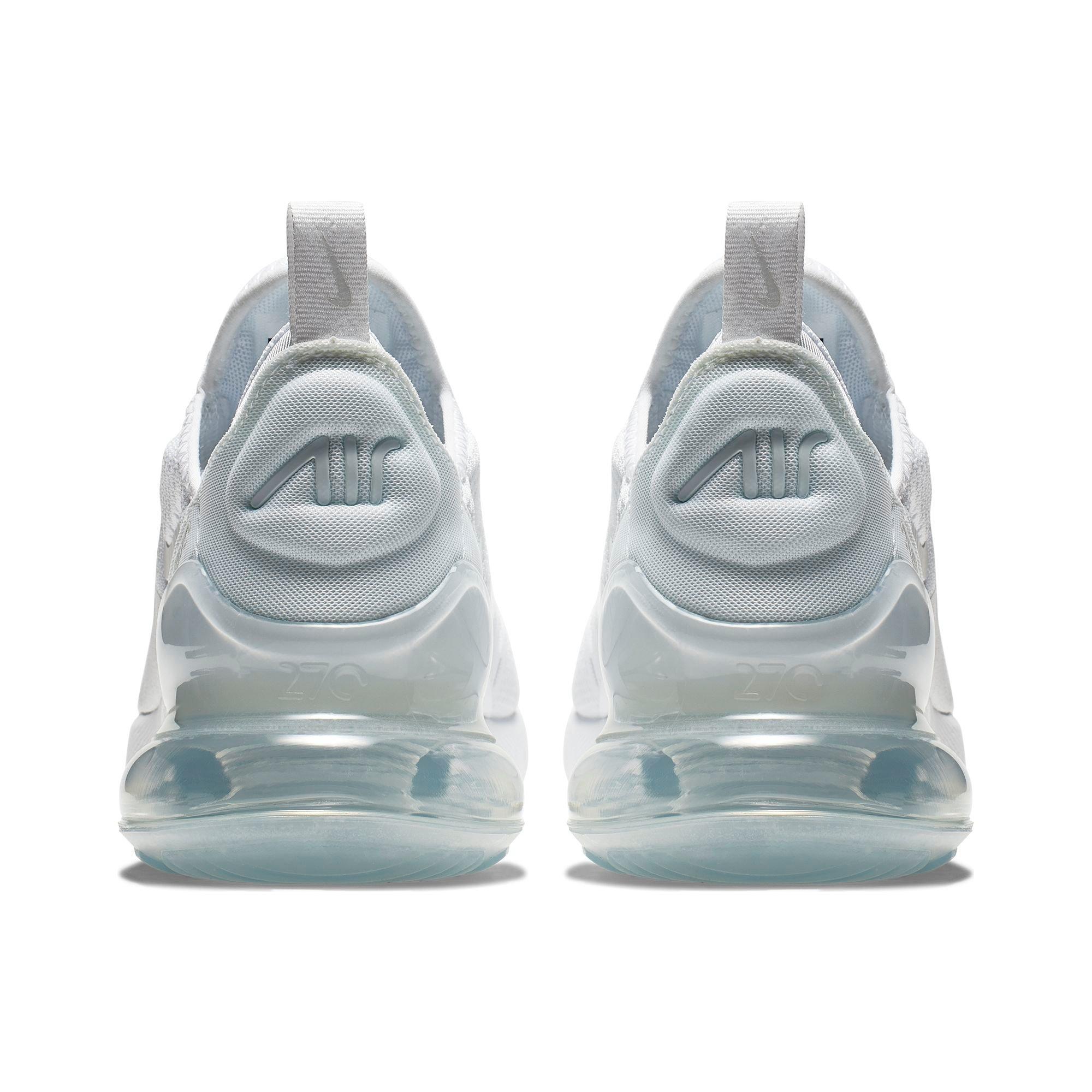 White  and  silver hotsell air max 270 trainers youth