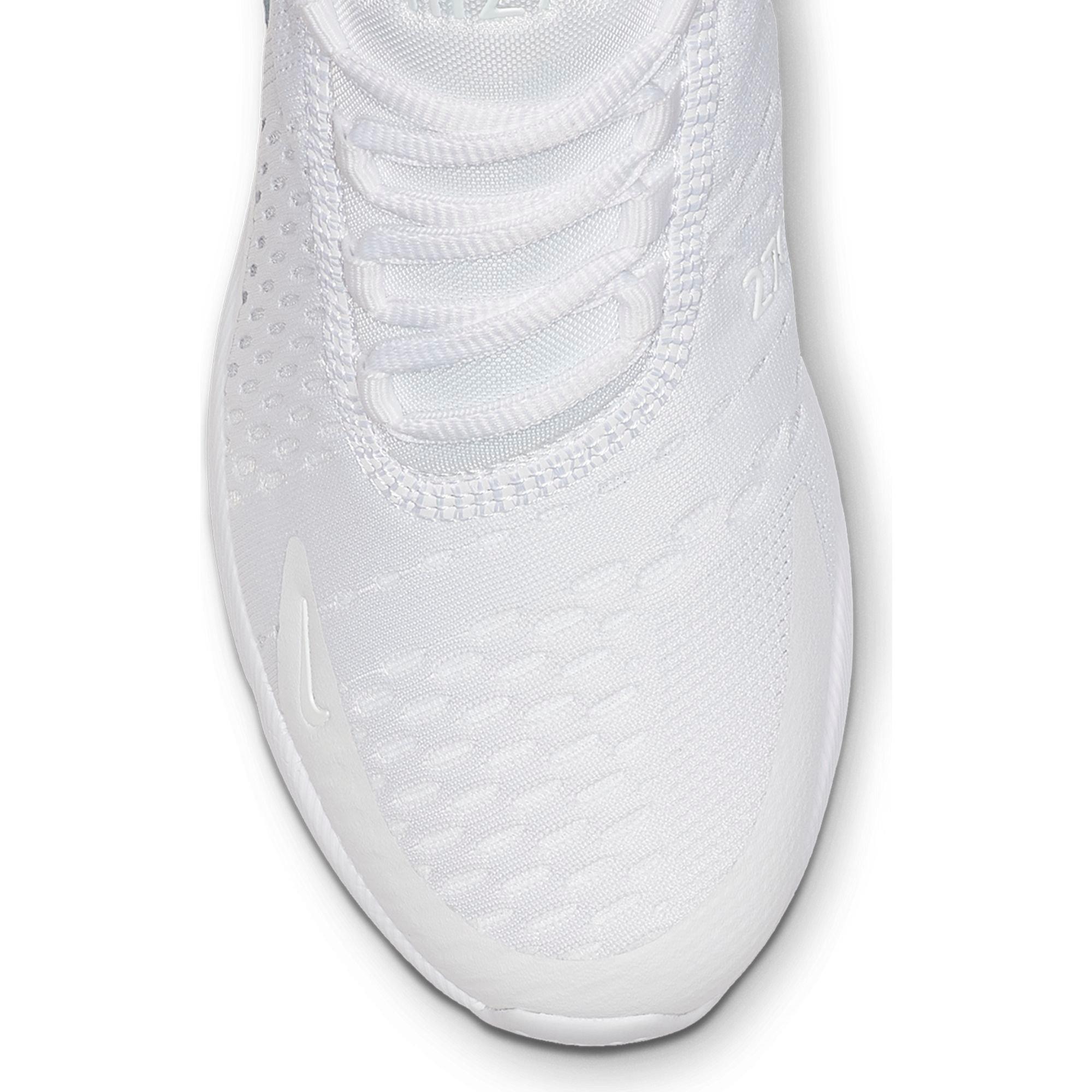 Nike Air Max 270 Grade School Kids' White/Metallic Silver Shoe