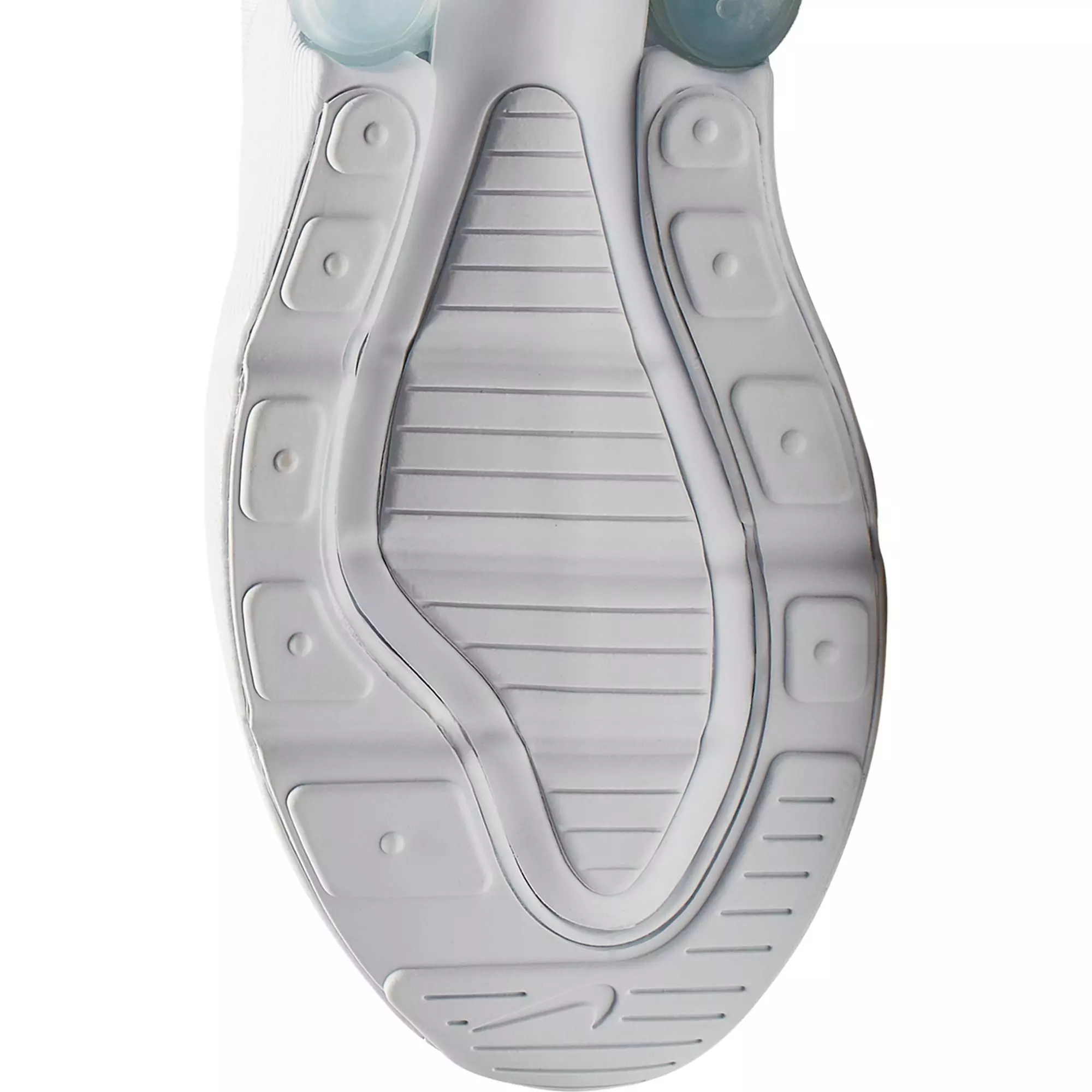 Nike Air Max 270 "White/Metallic Silver" Grade School Kids Shoe - WHITE