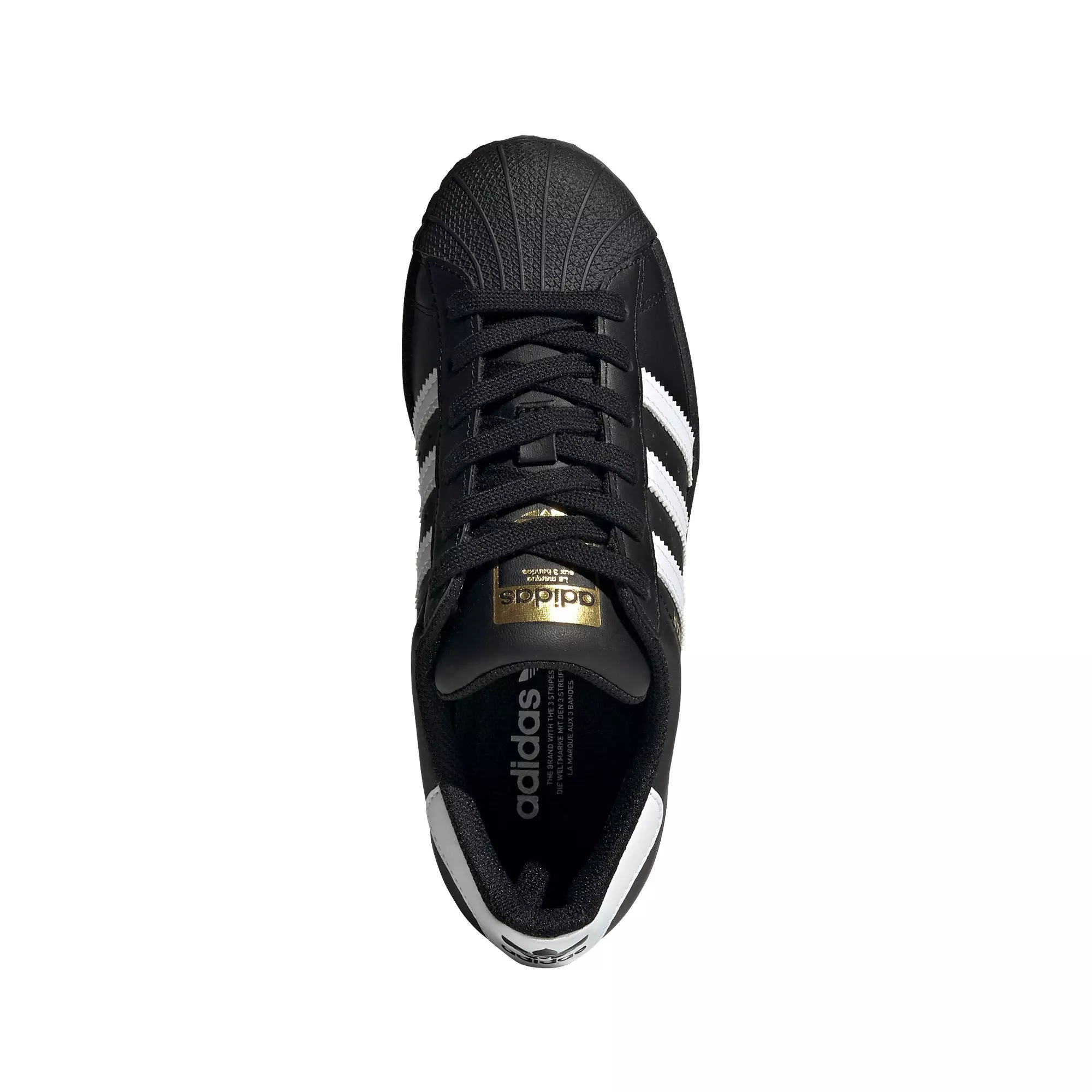 adidas Superstar "Black/White" Grade School Kids' Shoe - BLACK/WHITE