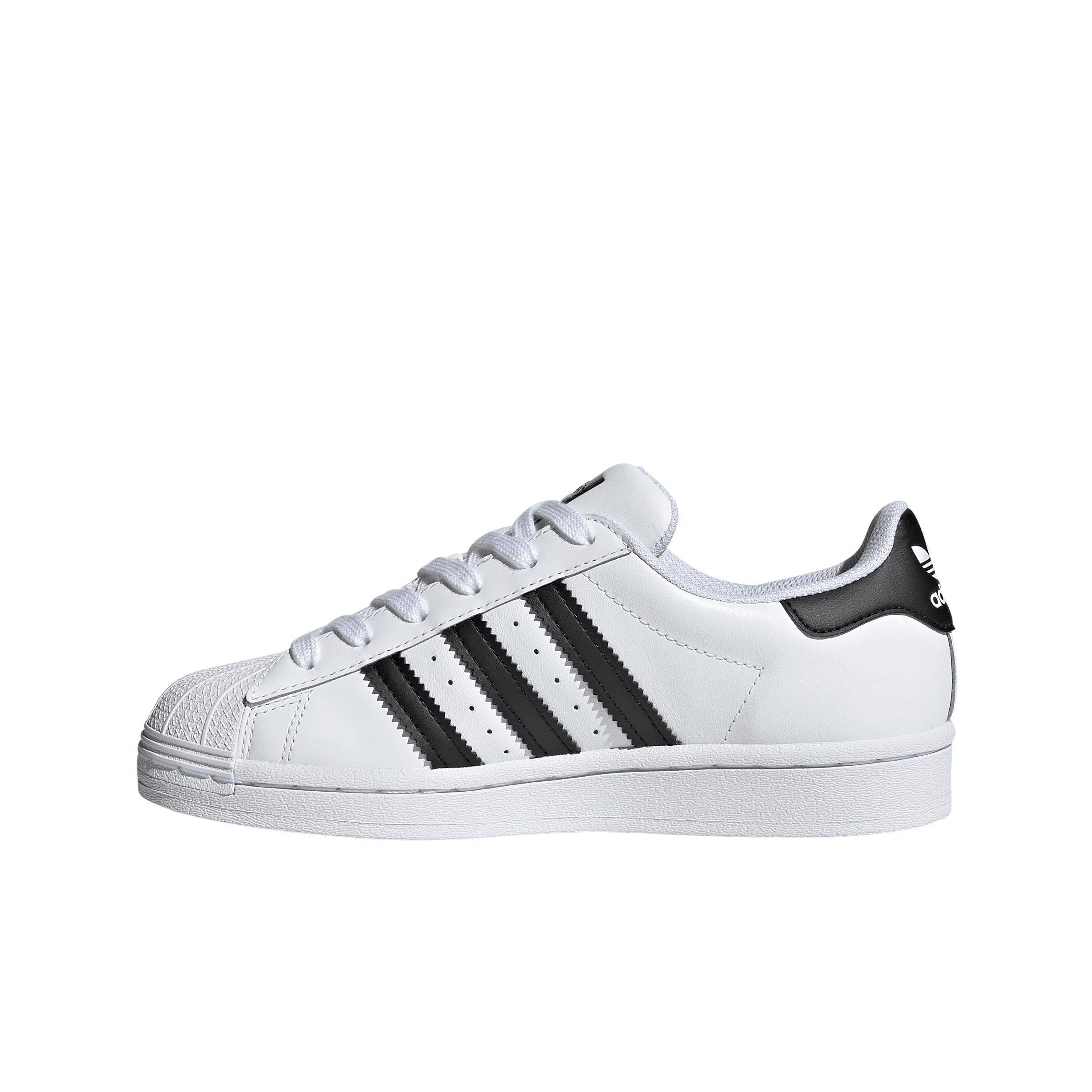 black and white shell toe adidas grade school