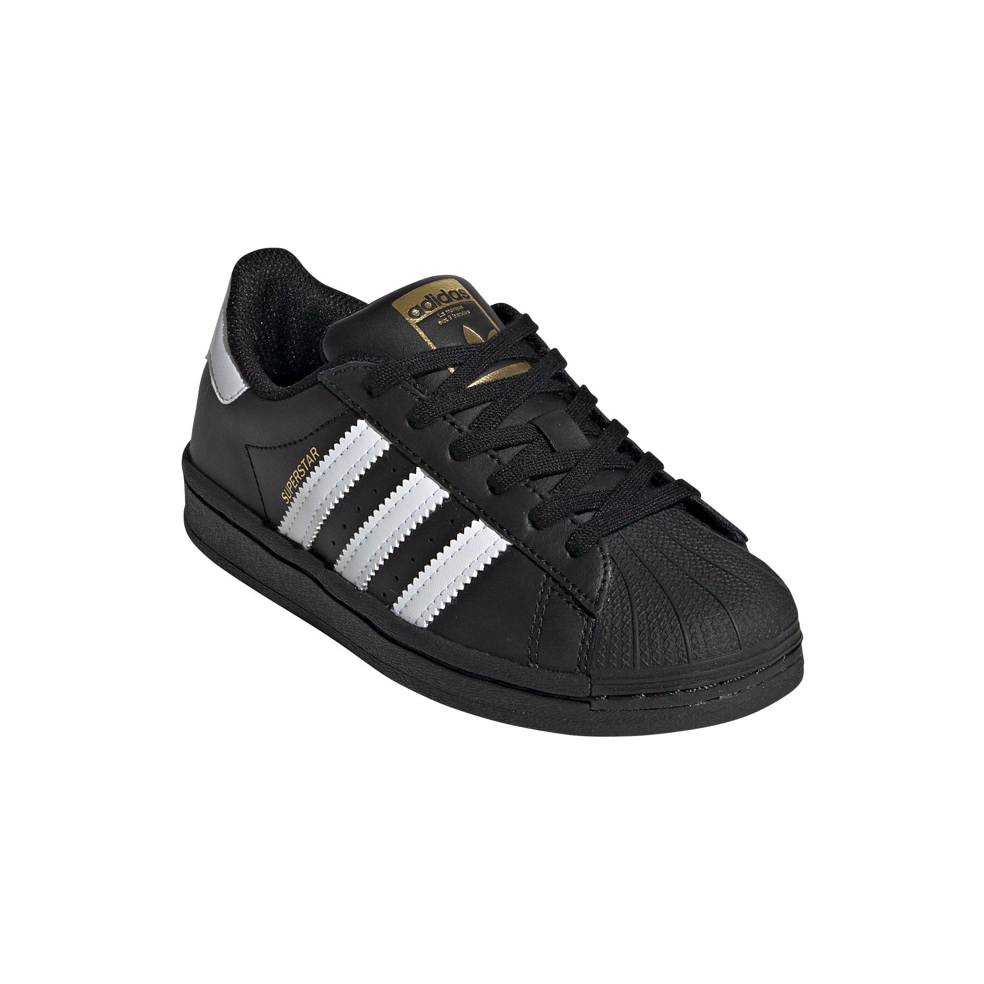 adidas Superstar "Black/White" Preschool Shoe - Hibbett | City Gear