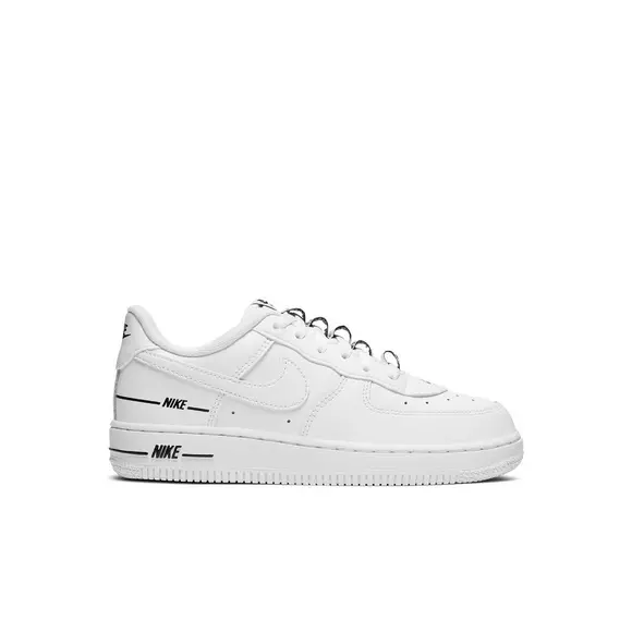 Kids Youth White & Black Nike Air Force 1 Lv8 3 Trainers