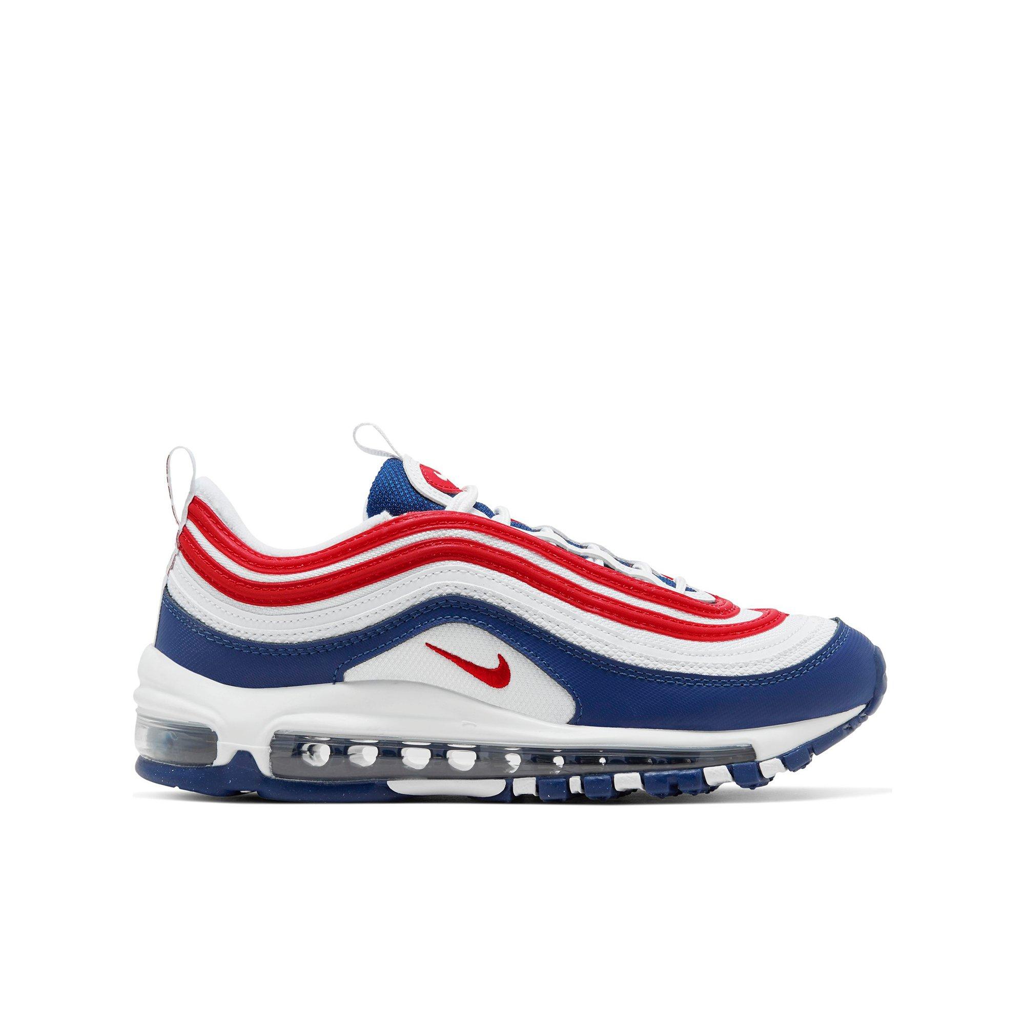 navy red white air max 97