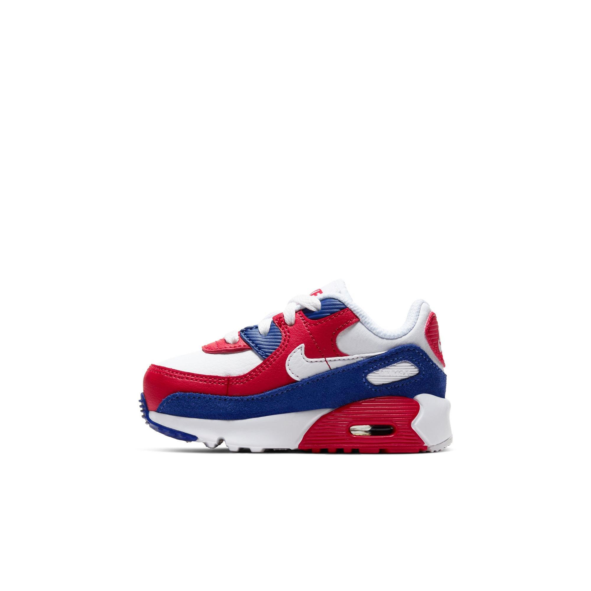 Red white and blue deals nike shoes