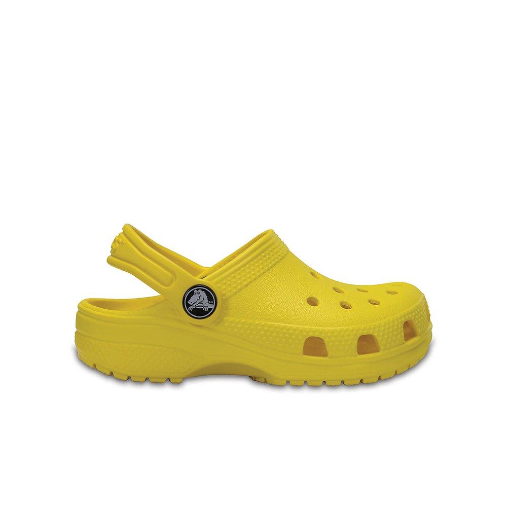 yellow infant crocs