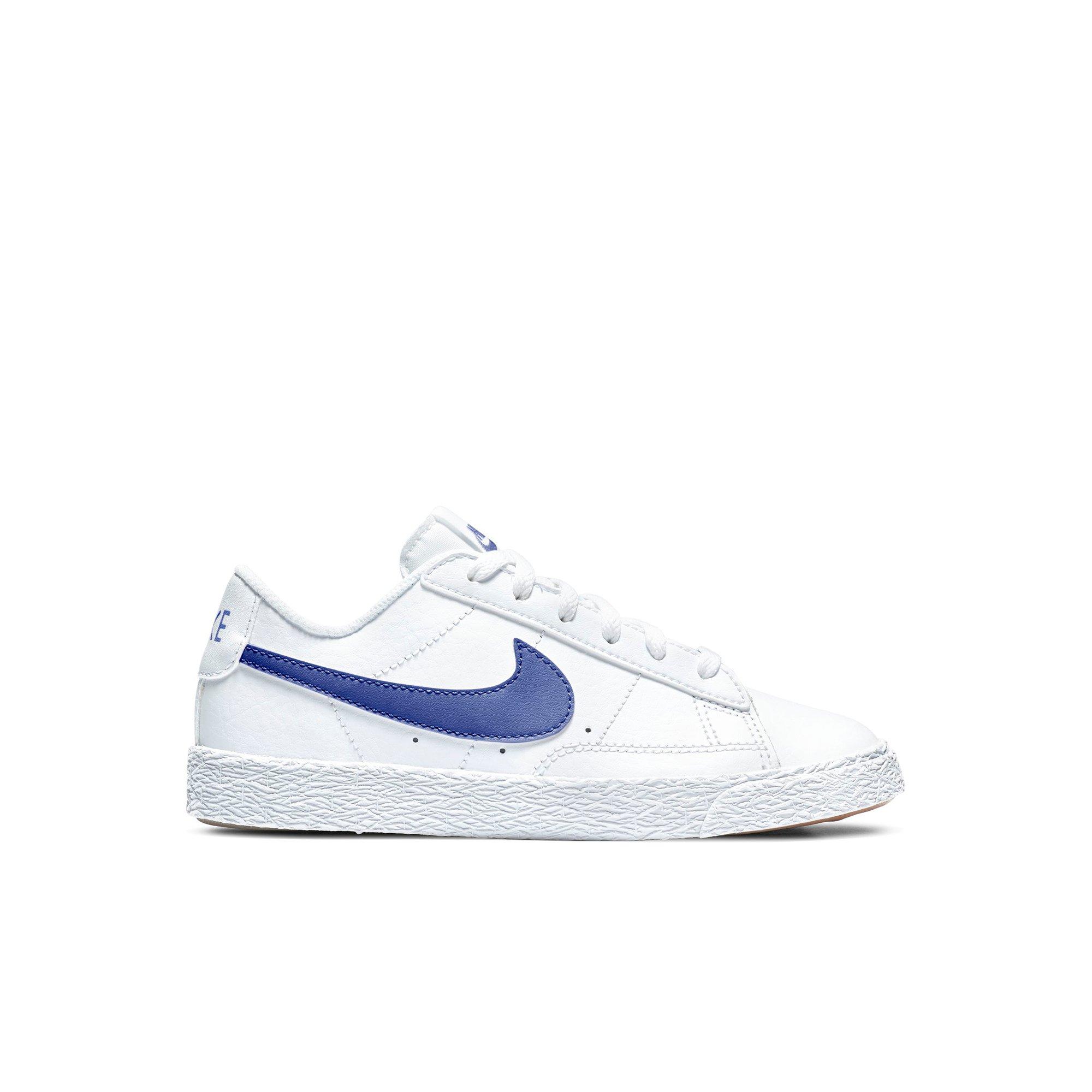 nike blazer low white blue