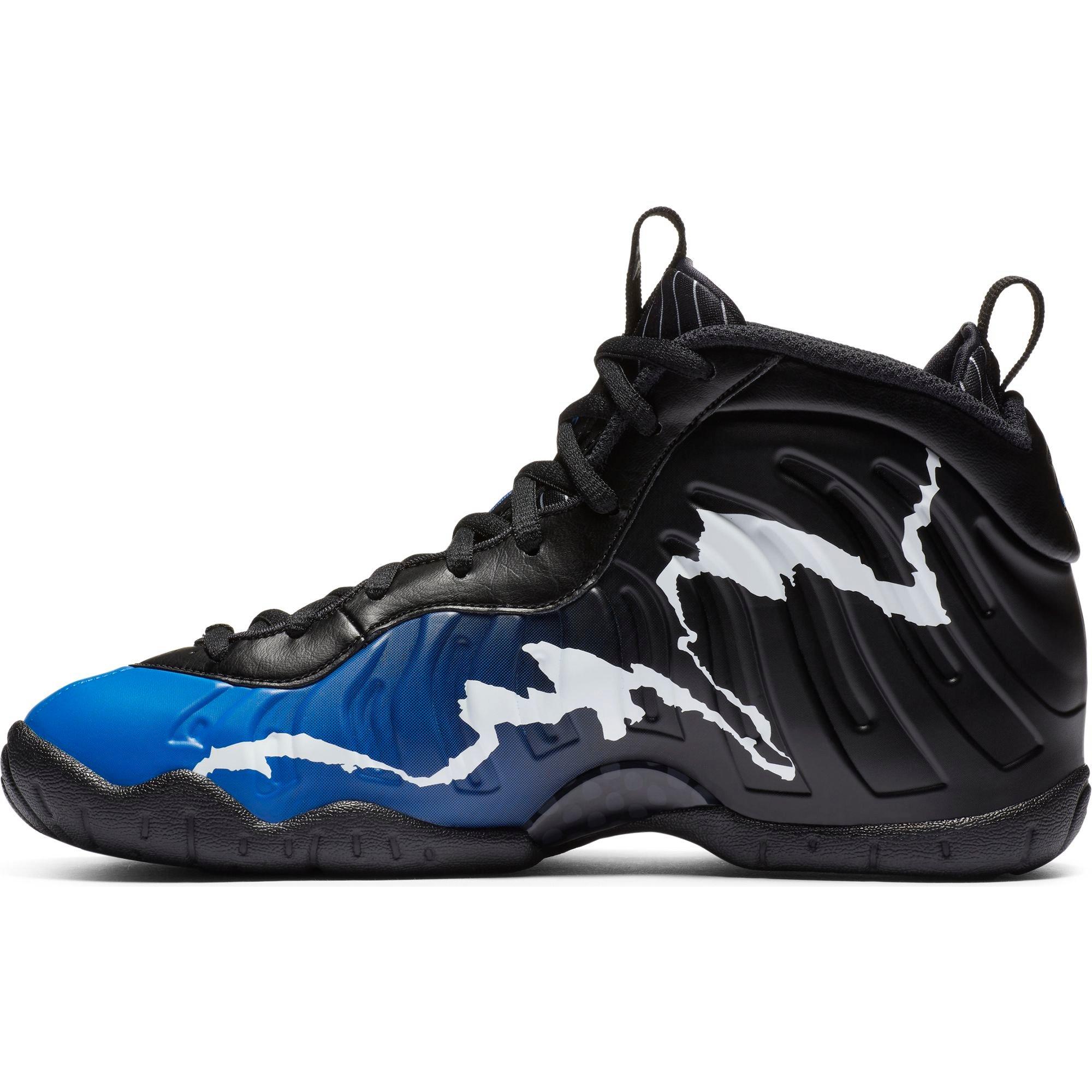 nike little posite one black game royal white