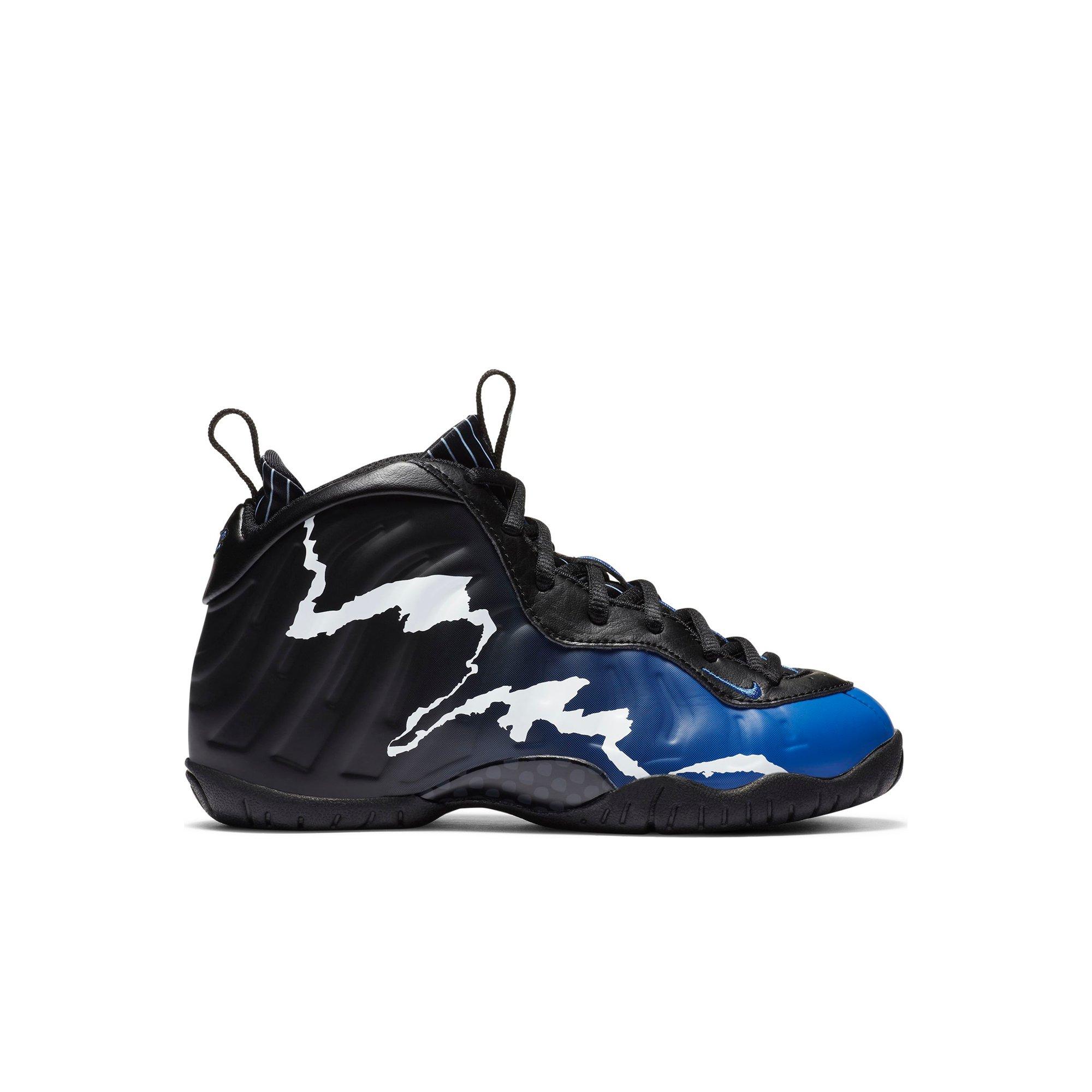 nike little posite one black game royal white