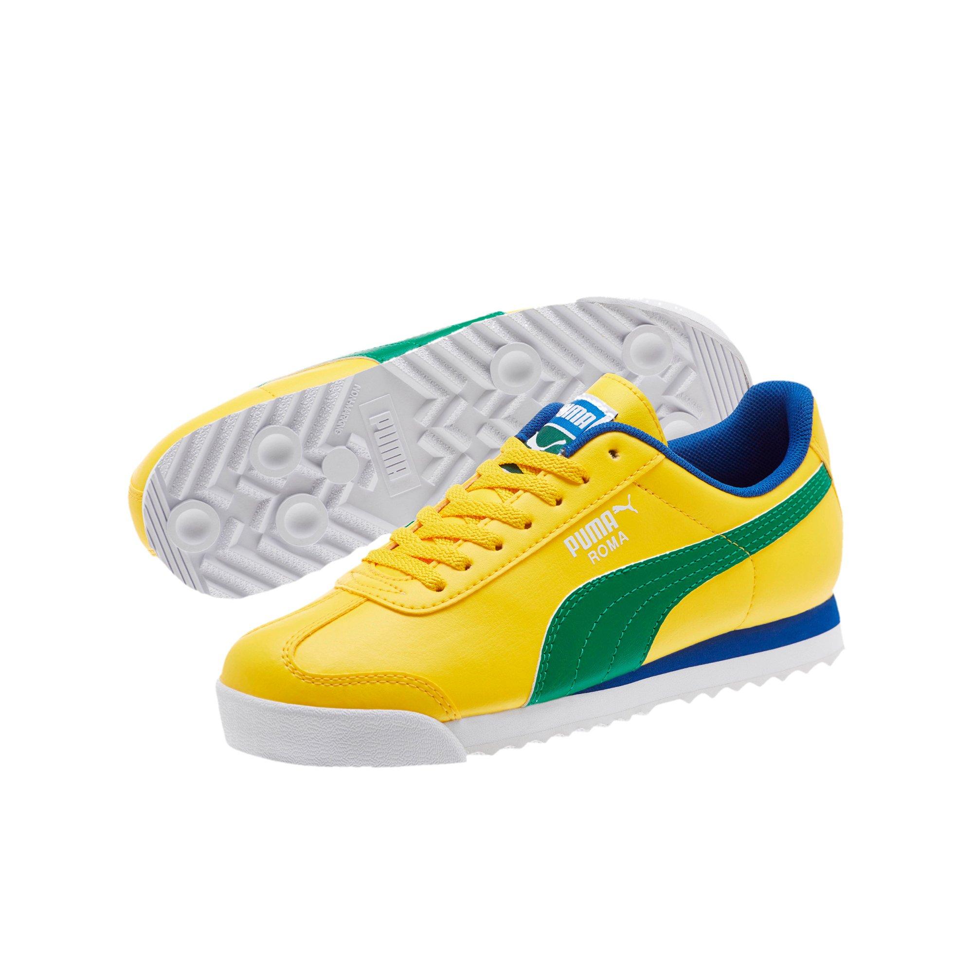 Yellow and cheap green pumas