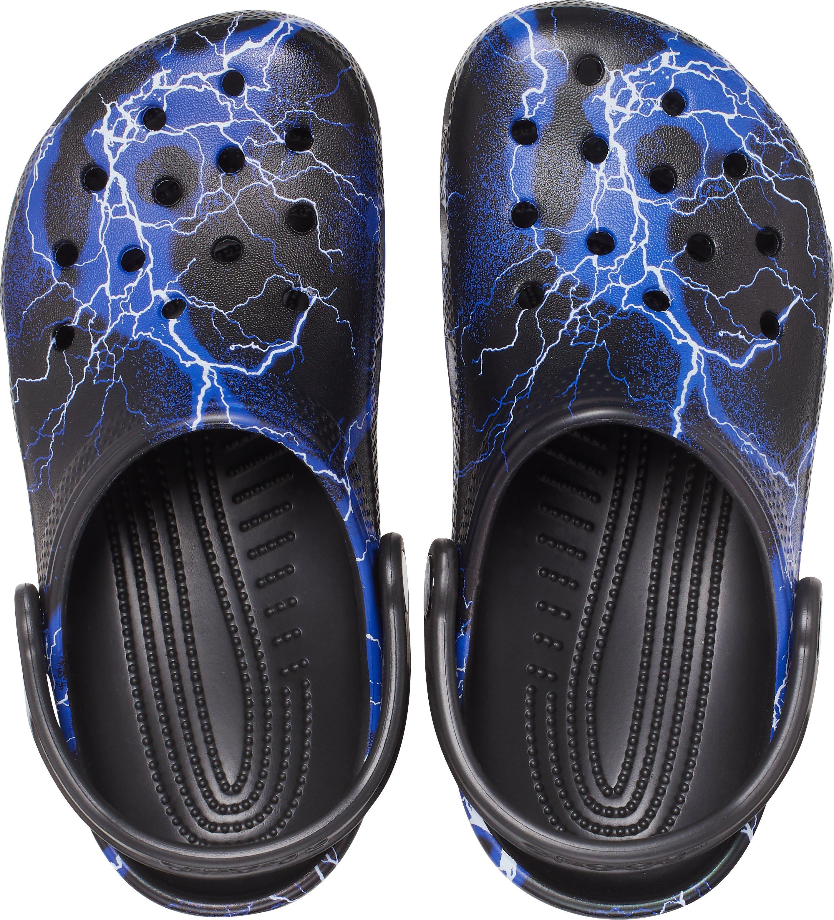 lightning crocs blue