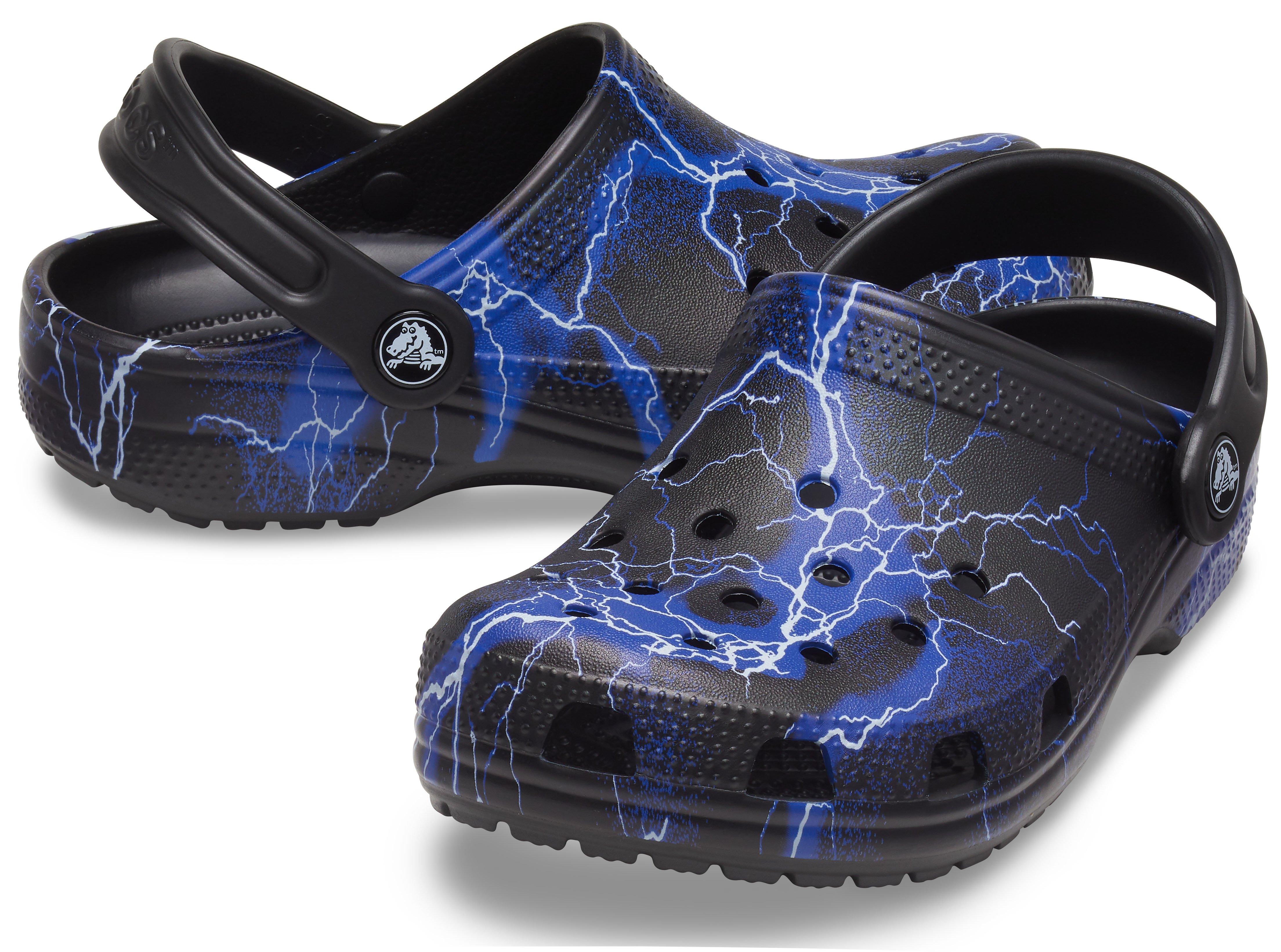 black lightning crocs