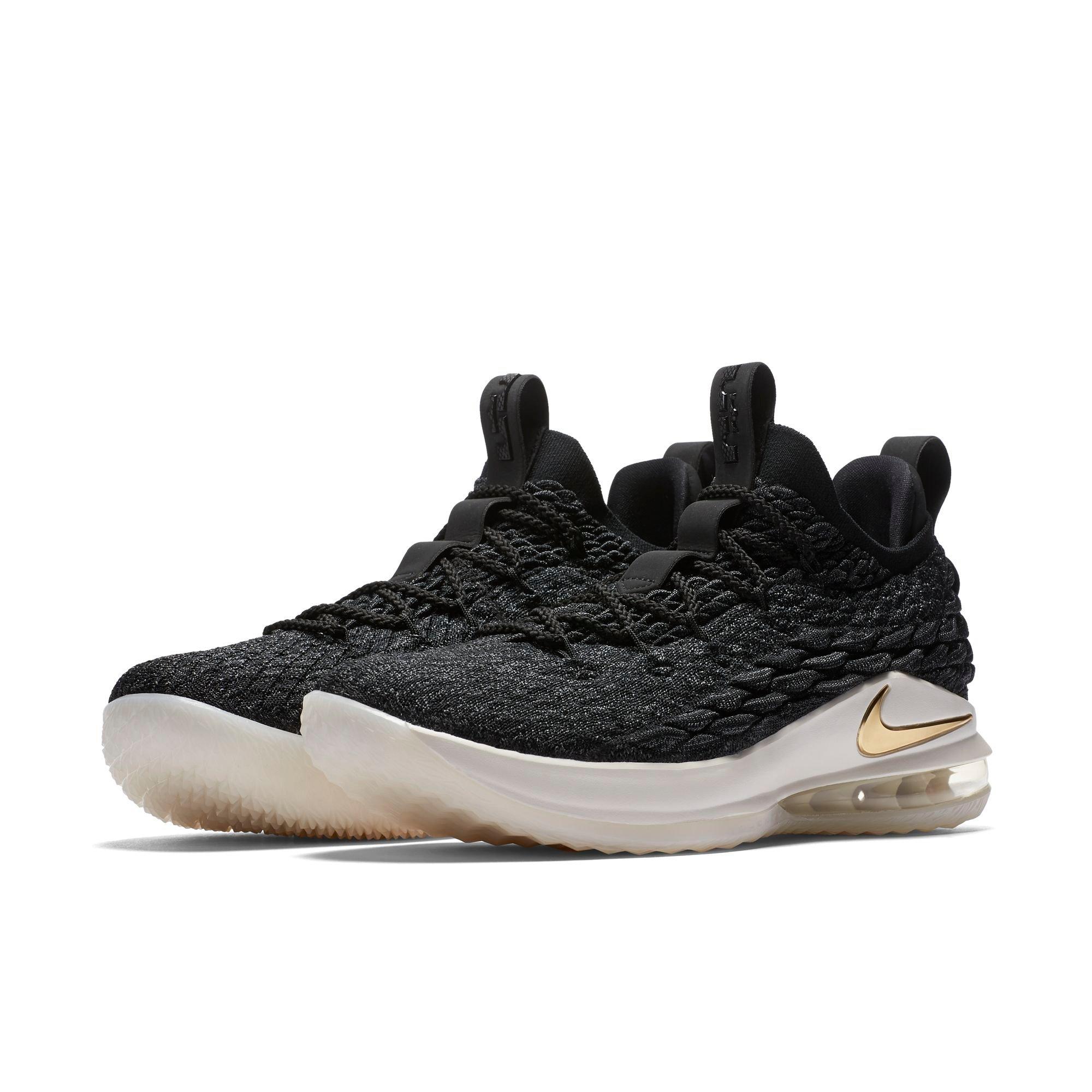 lebron 15 low black and gold
