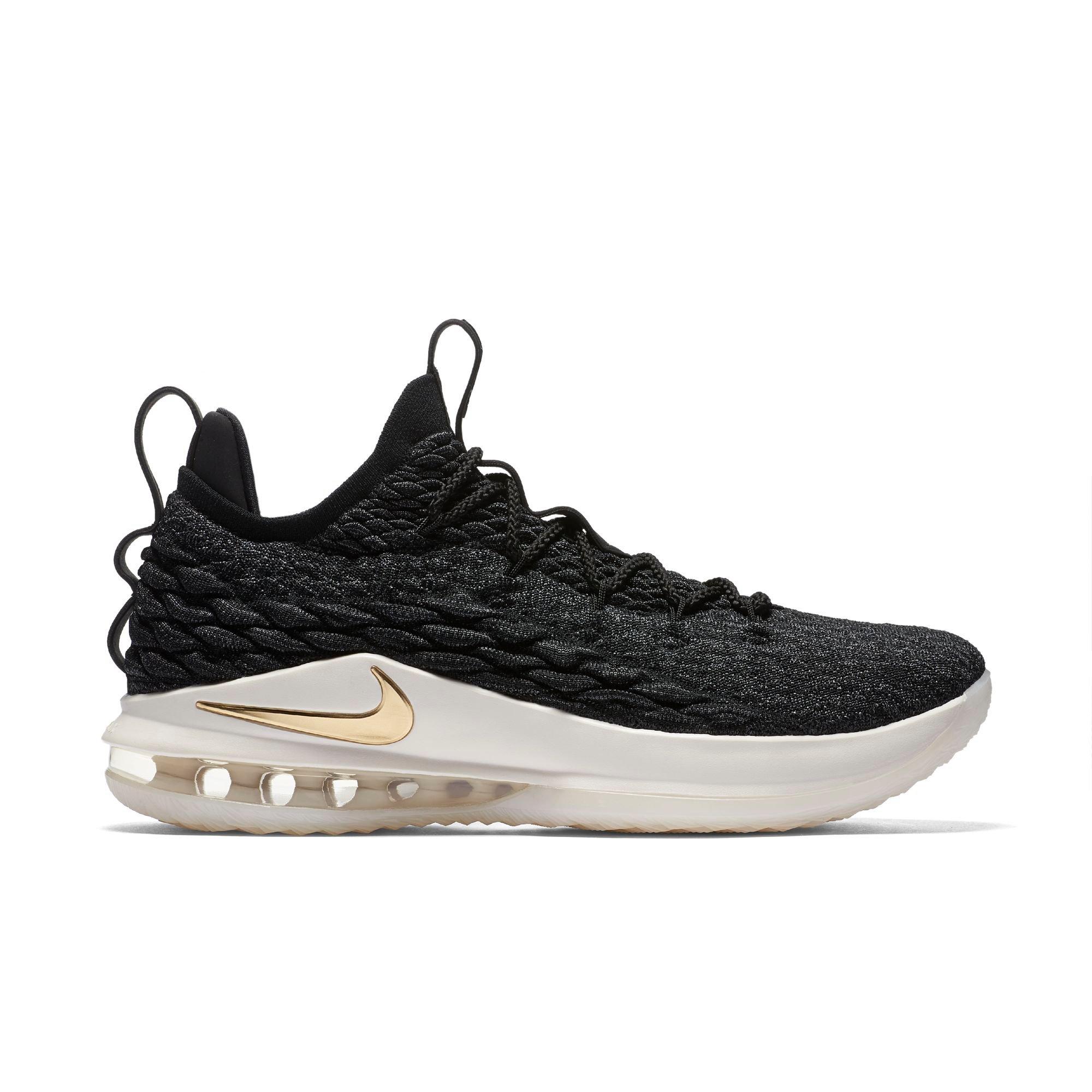 lebron 15 low black and gold
