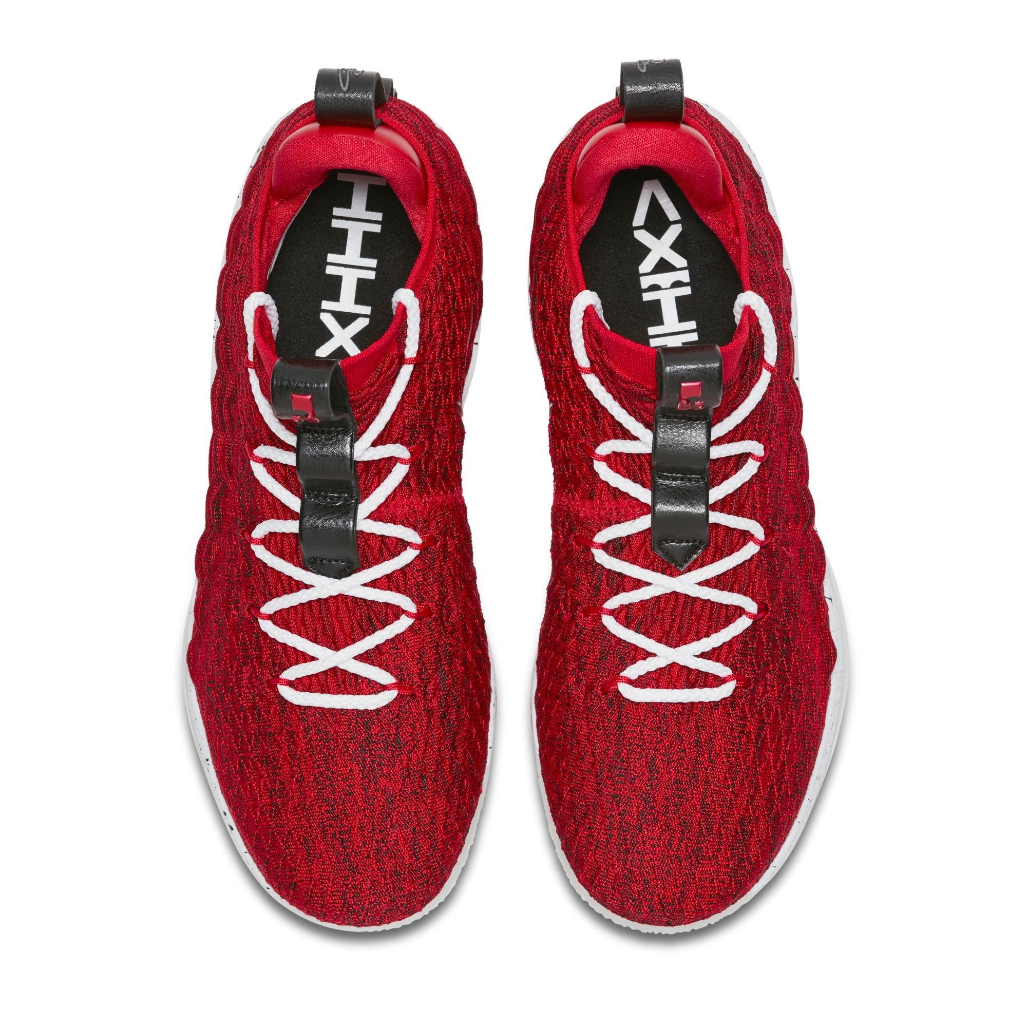 Lebron 15 low red white on sale