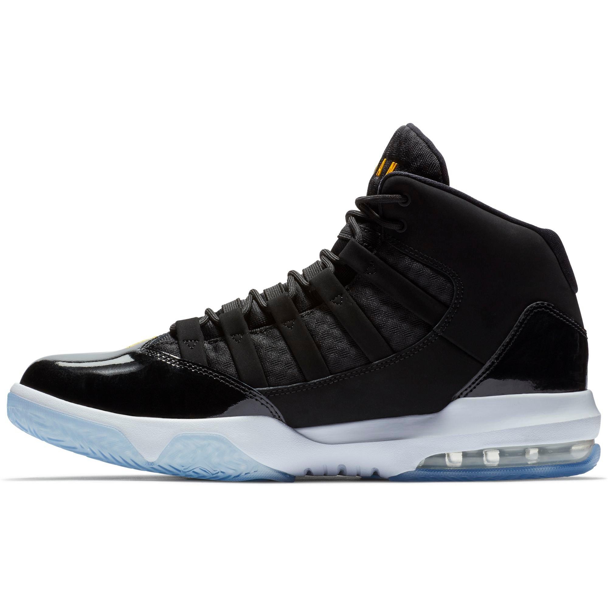 jordan max aura black university gold