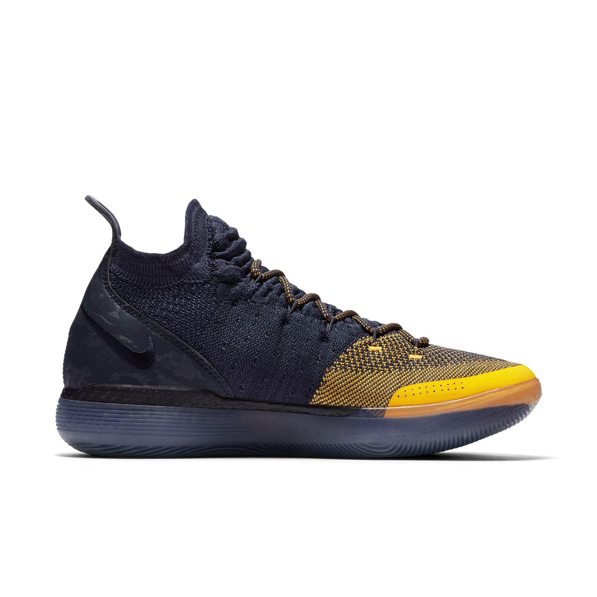 navy and gold basketball shoes