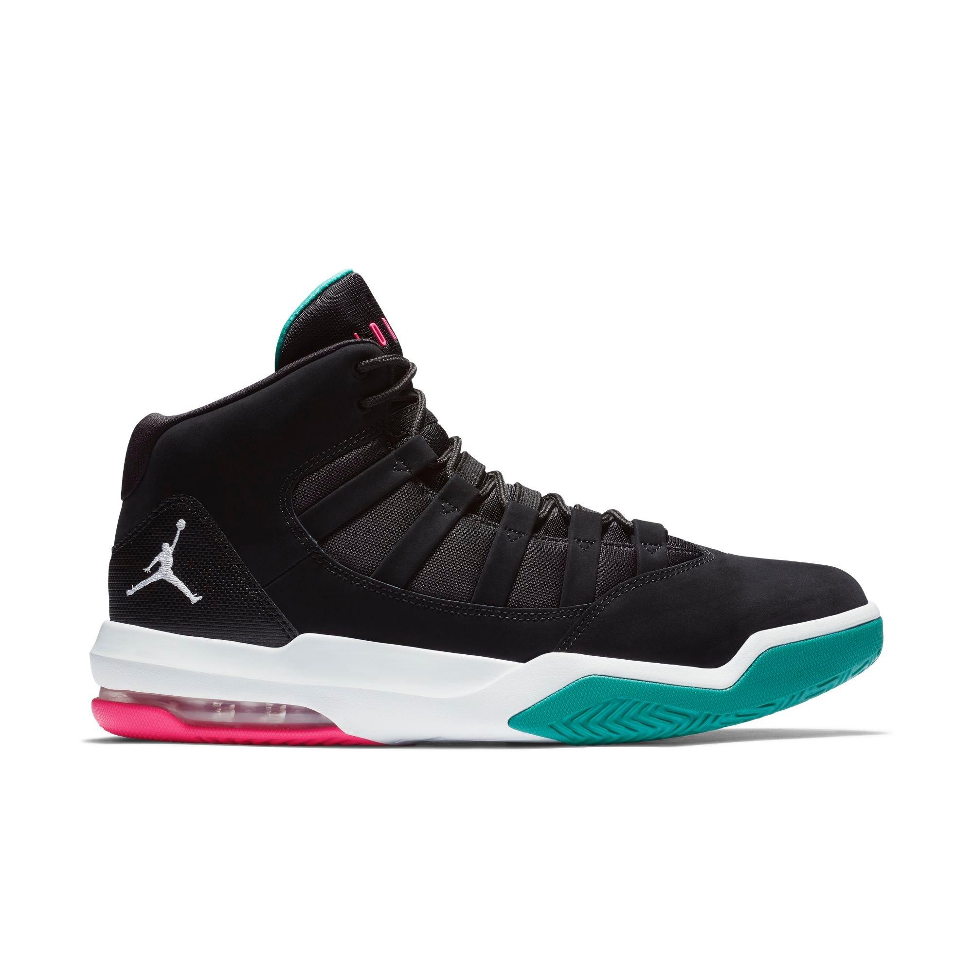 pink green and black jordans