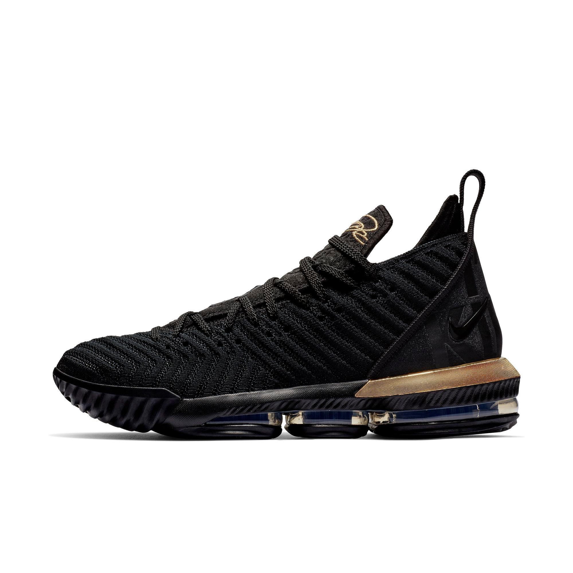 lebron shoes black and gold