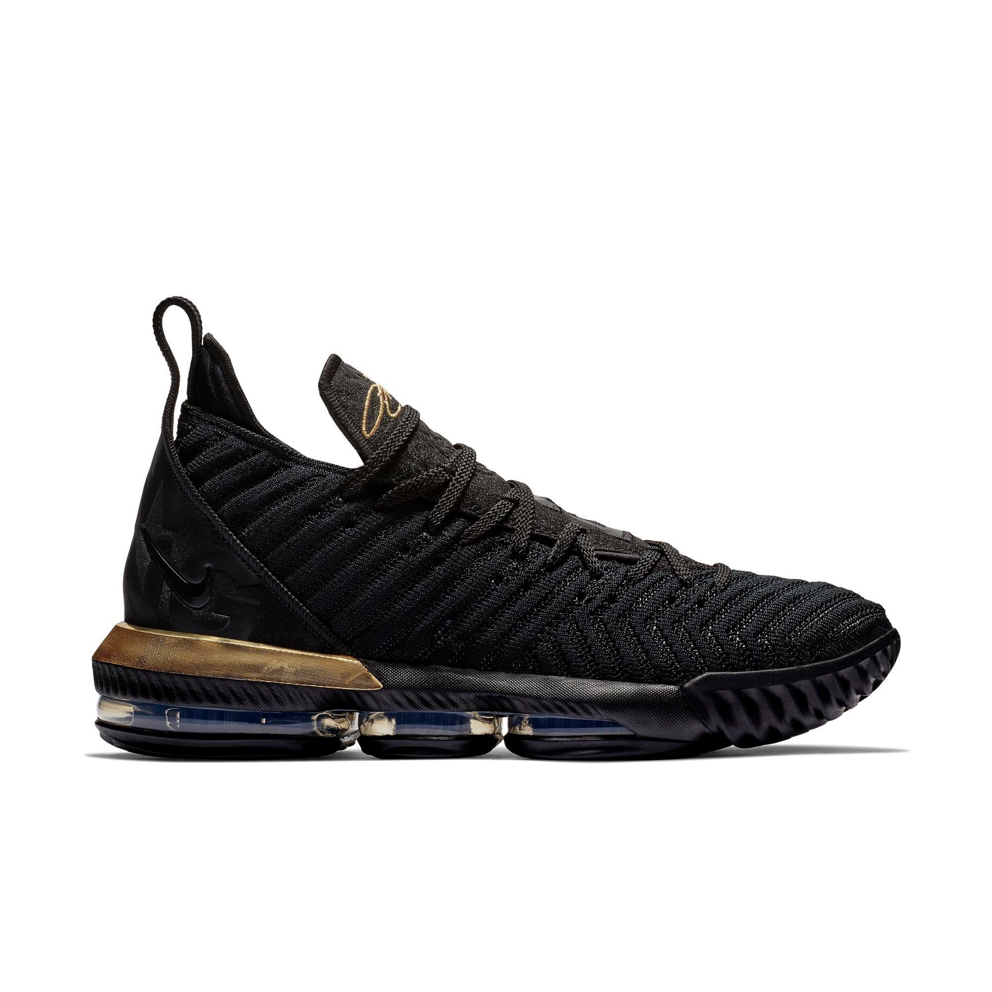 black and gold lebron 16s