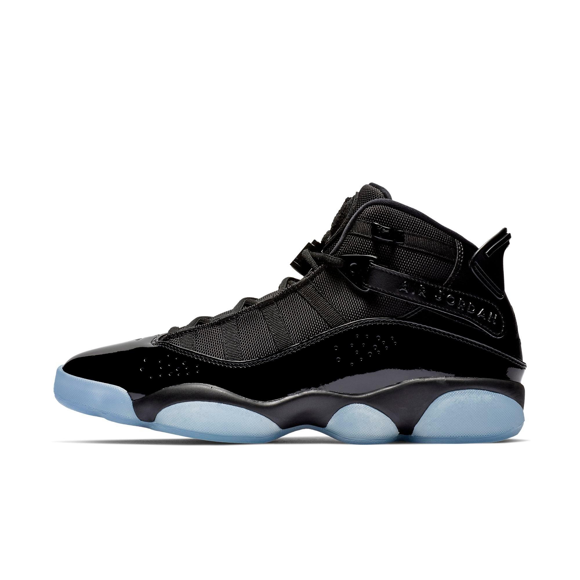 black air jordan 6 rings