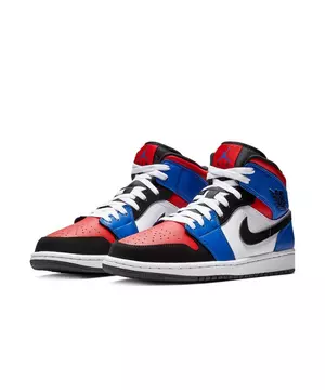 aircraft access the wind is strong Jordan 1 Mid "White/Blue/Red" Men's Shoe