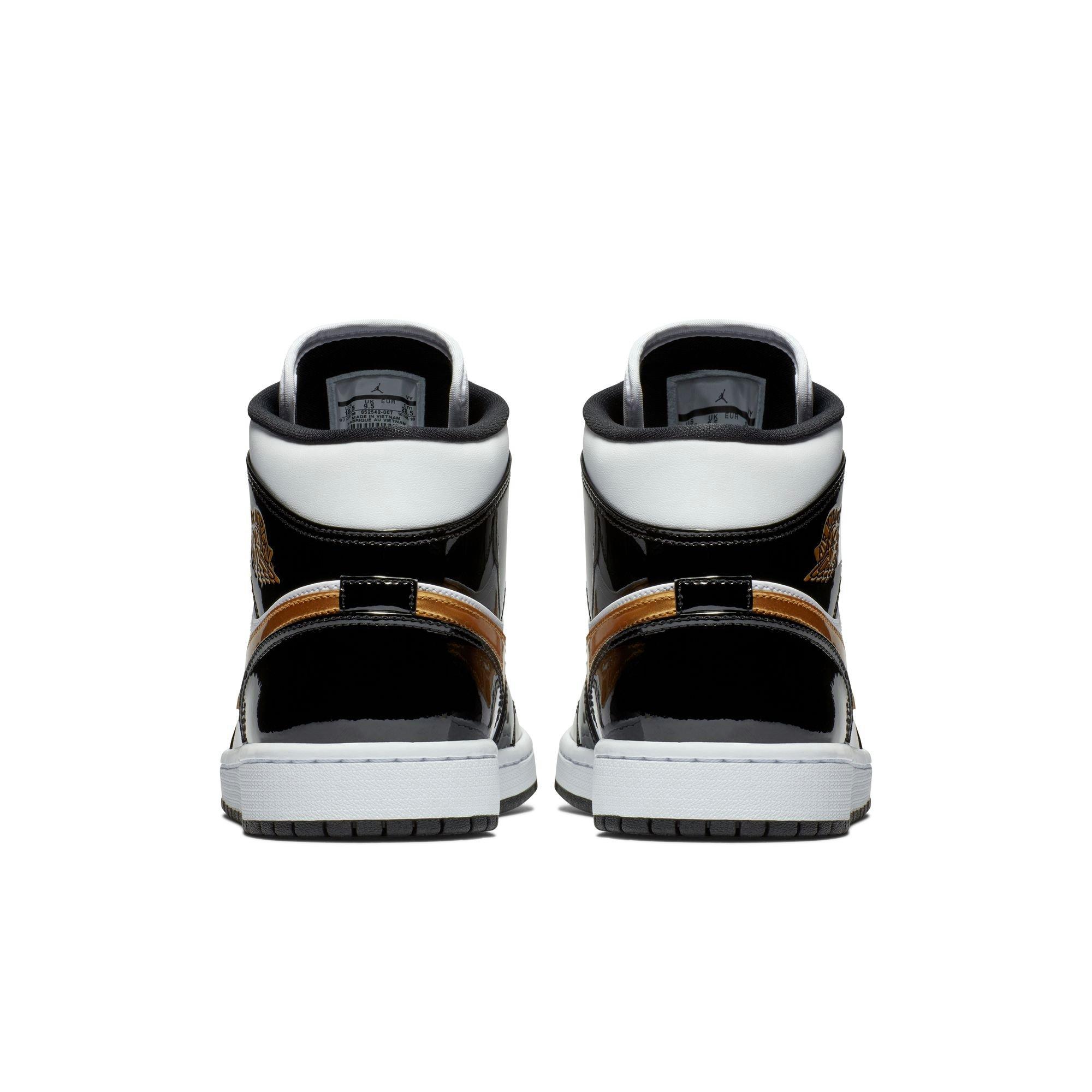 Aj1 mid black on sale gold