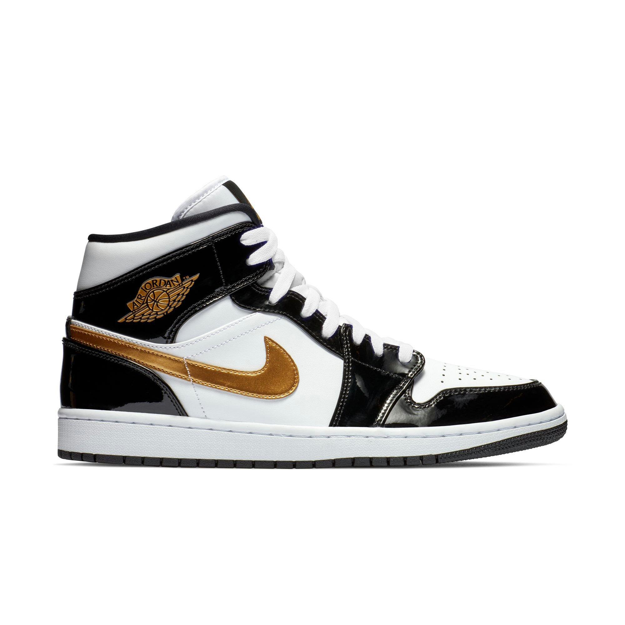 Black and clearance gold jordans 10