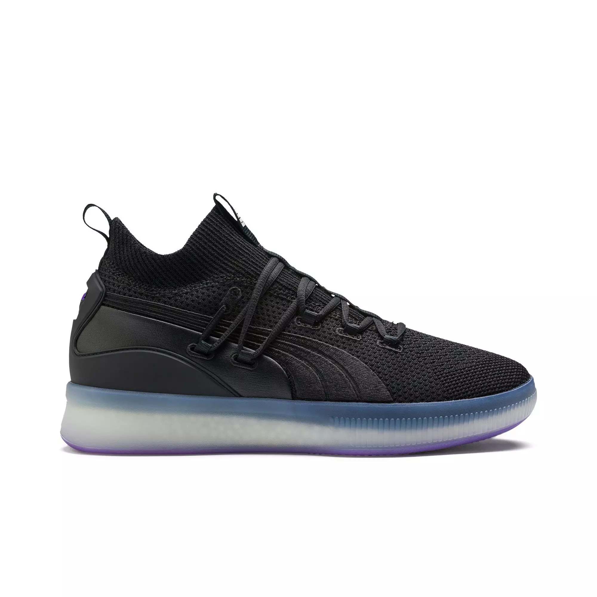 PUMA Clyde Court "Black/Purple" Men's Basketball Shoe - BLACK/PURPLE