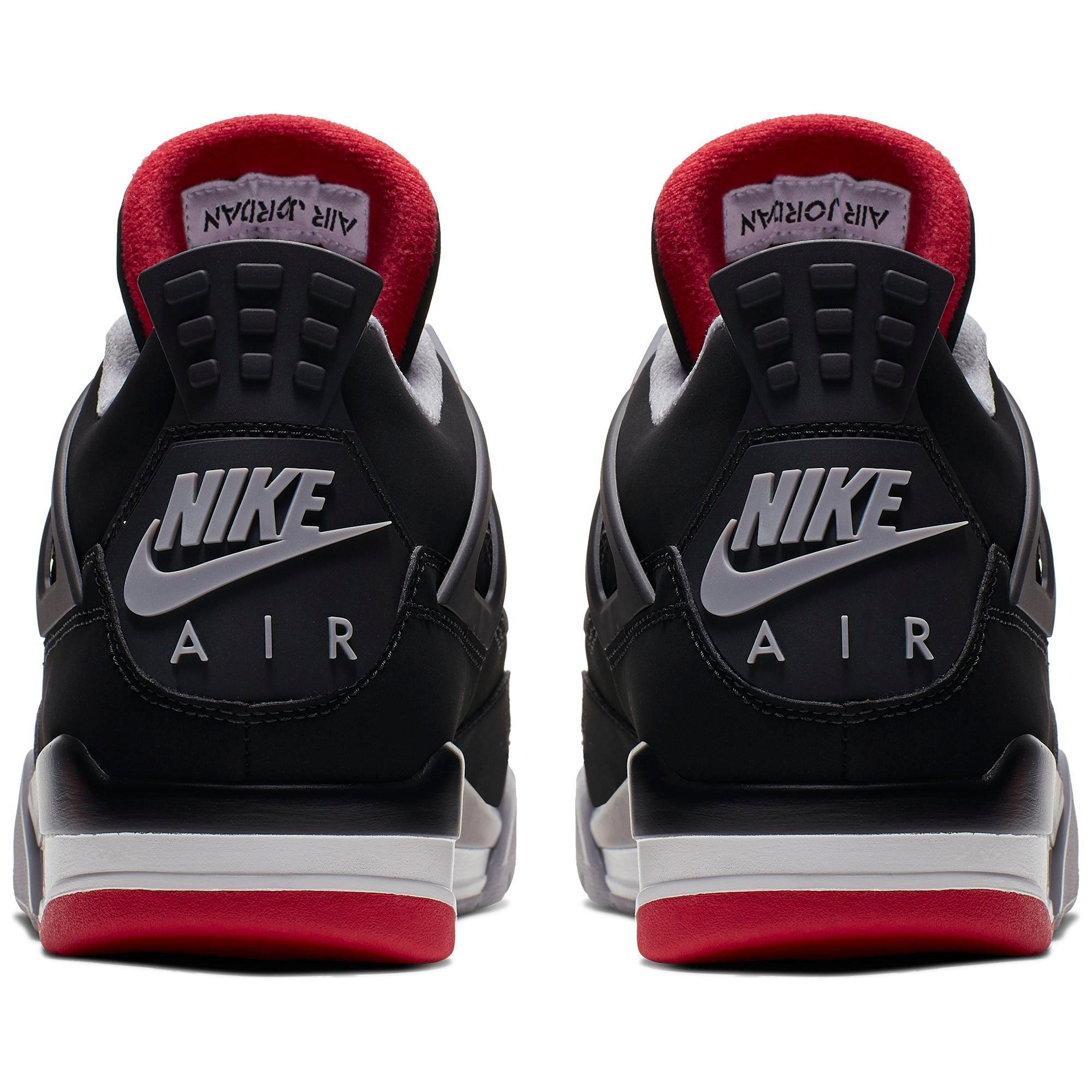 jordan retro 4 mens black and red