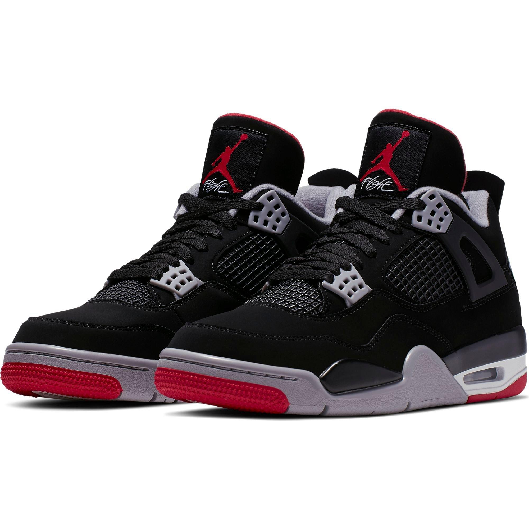 jordan 4 black grey red