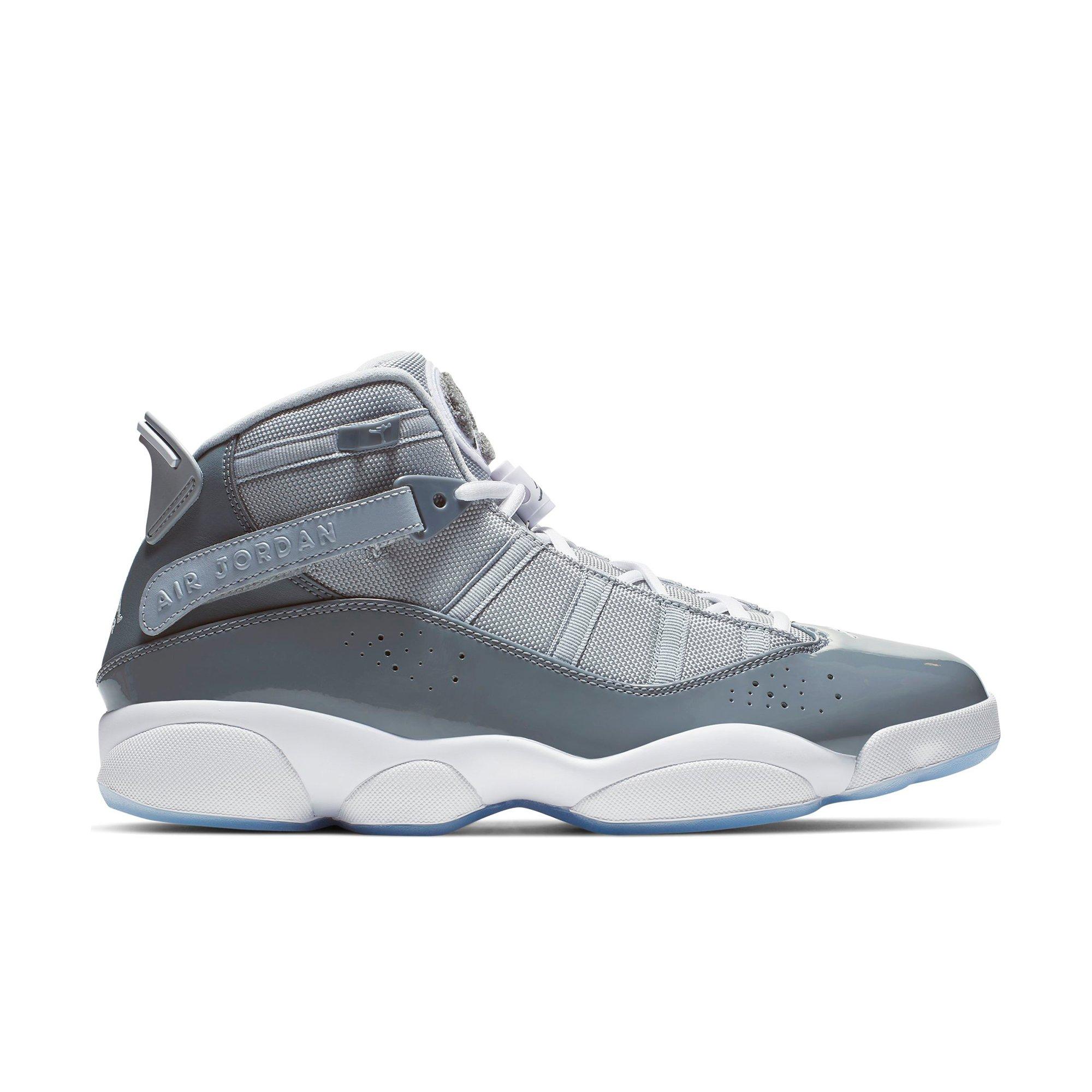 grey and white 6 rings